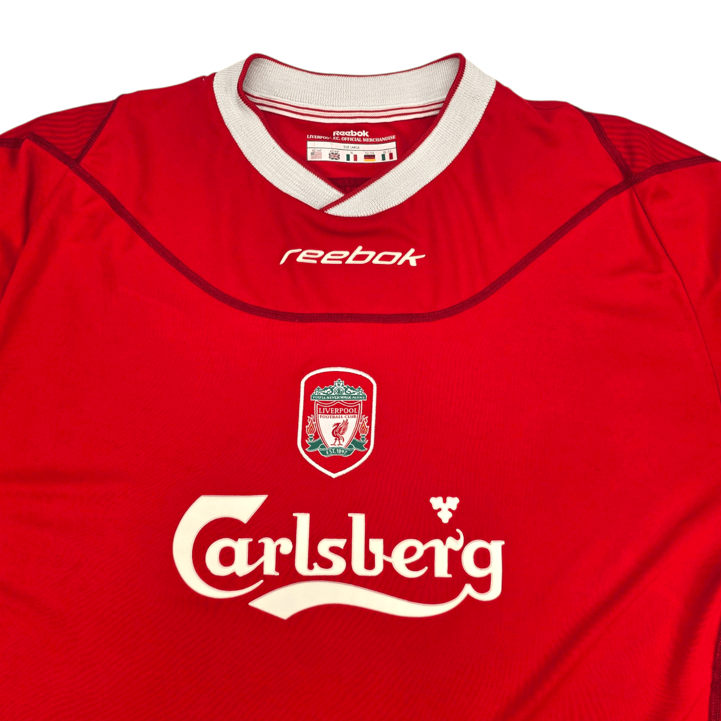 2002/04 Liverpool Home Football Shirt (XL) Reebok #7 Kewell