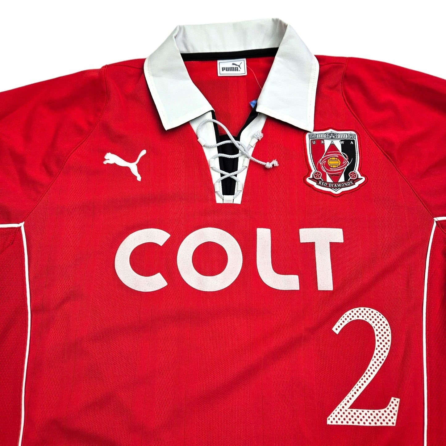 2003 Urawa Red Diamonds Home Football Shirt (L) Puma # 2
