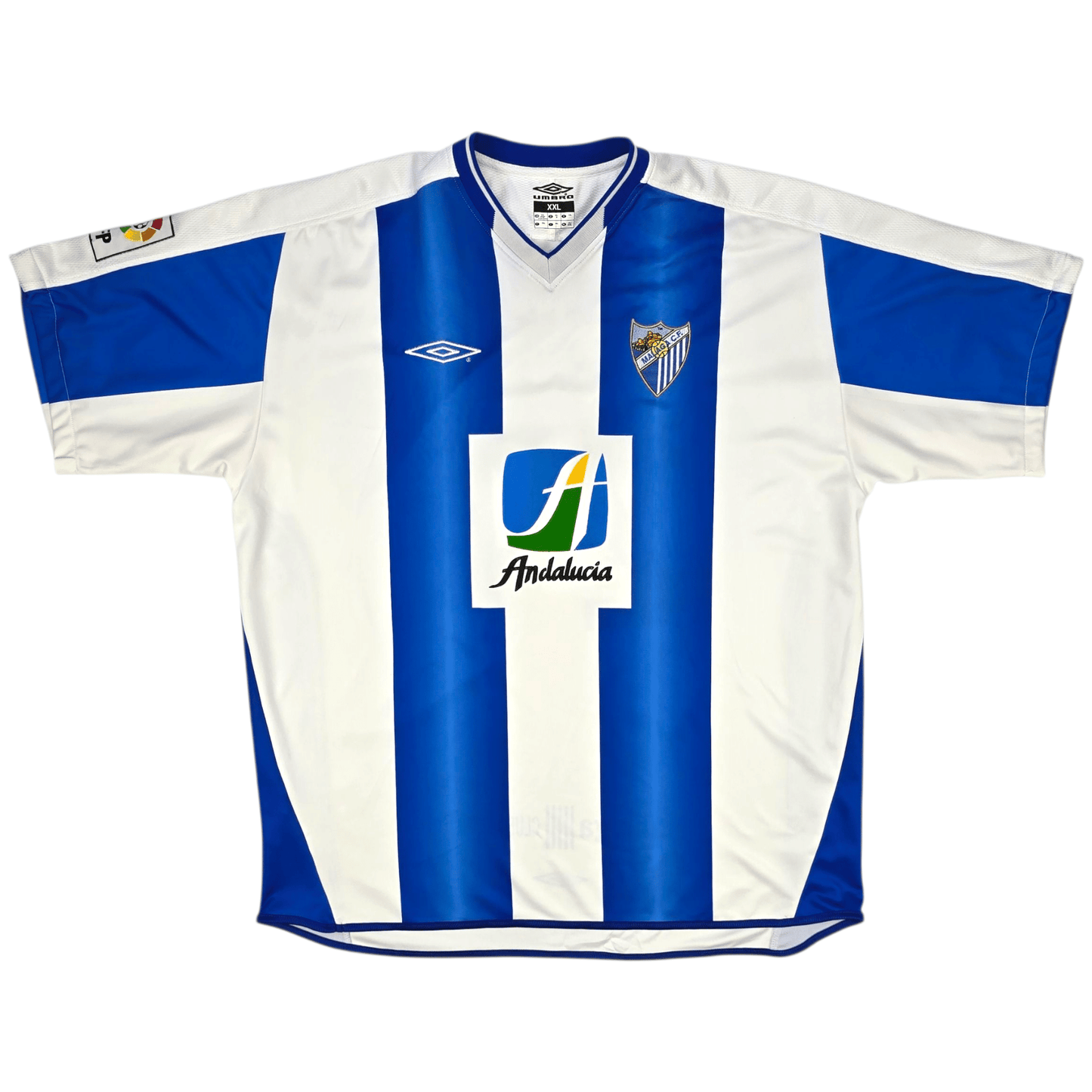 2003/04 Malaga Home Football Shirt (2XL) Umbro #24 Canabal