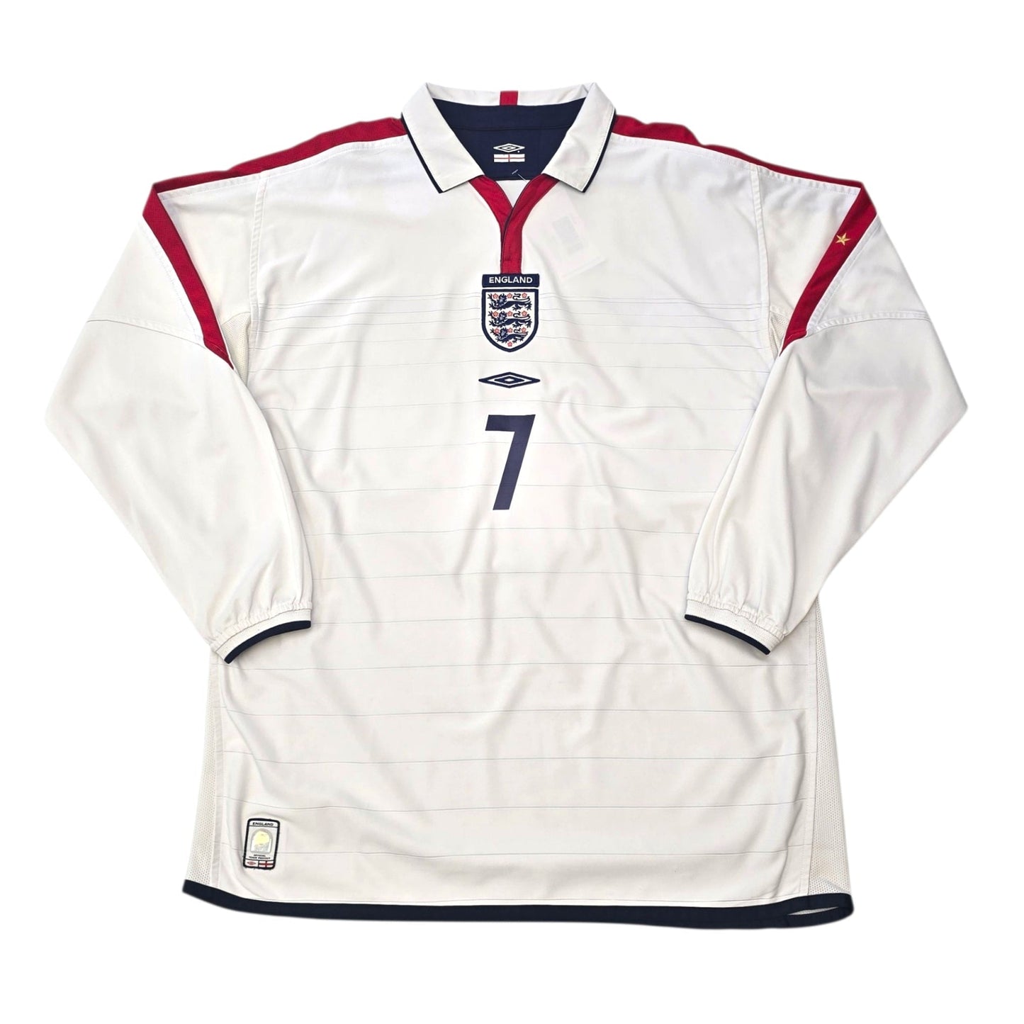 2003/05 England Home Football Shirt (XL) Umbro #7 Beckham