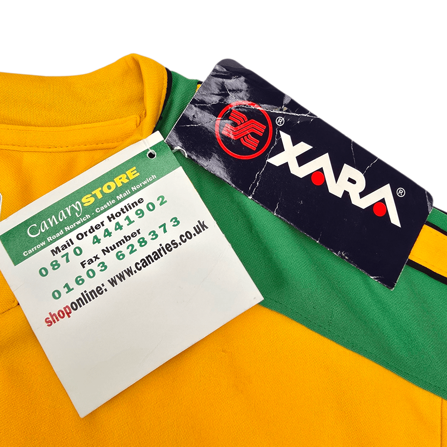 2003/05 Norwich City Home Football Shirt (M) Xara #6 Huckerby (BNWTs)