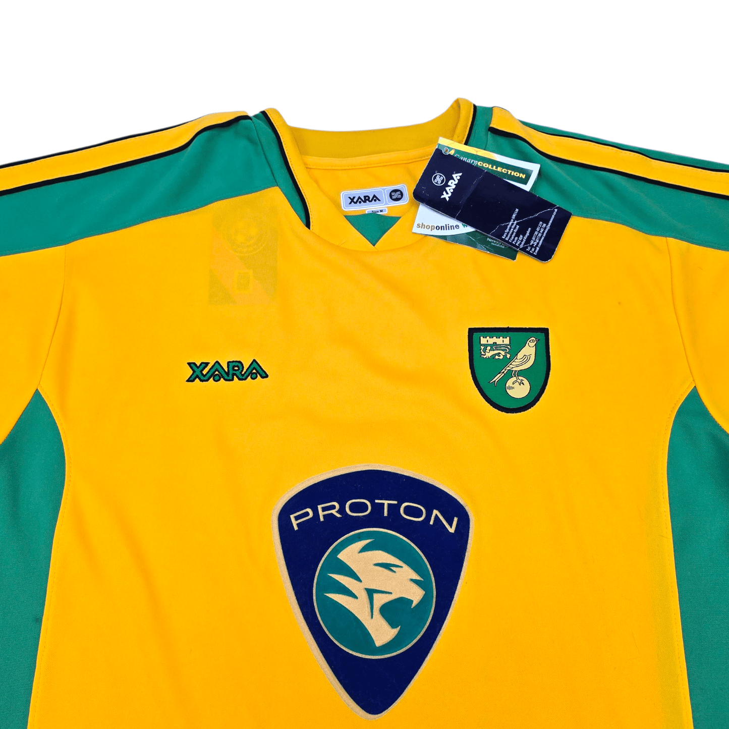 2003/05 Norwich City Home Football Shirt (M) Xara #6 Huckerby (BNWTs)