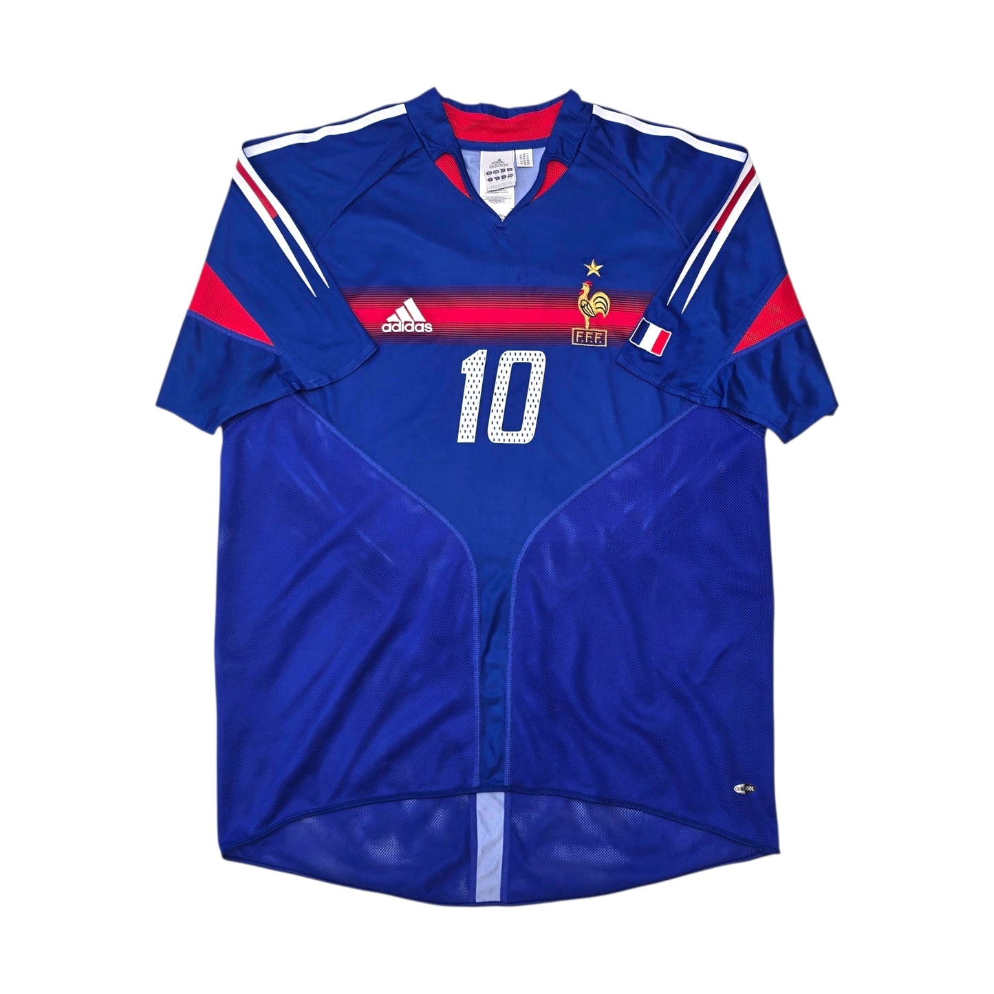 2004/06 France Home Football Shirt (L) Adidas #10 Zidane