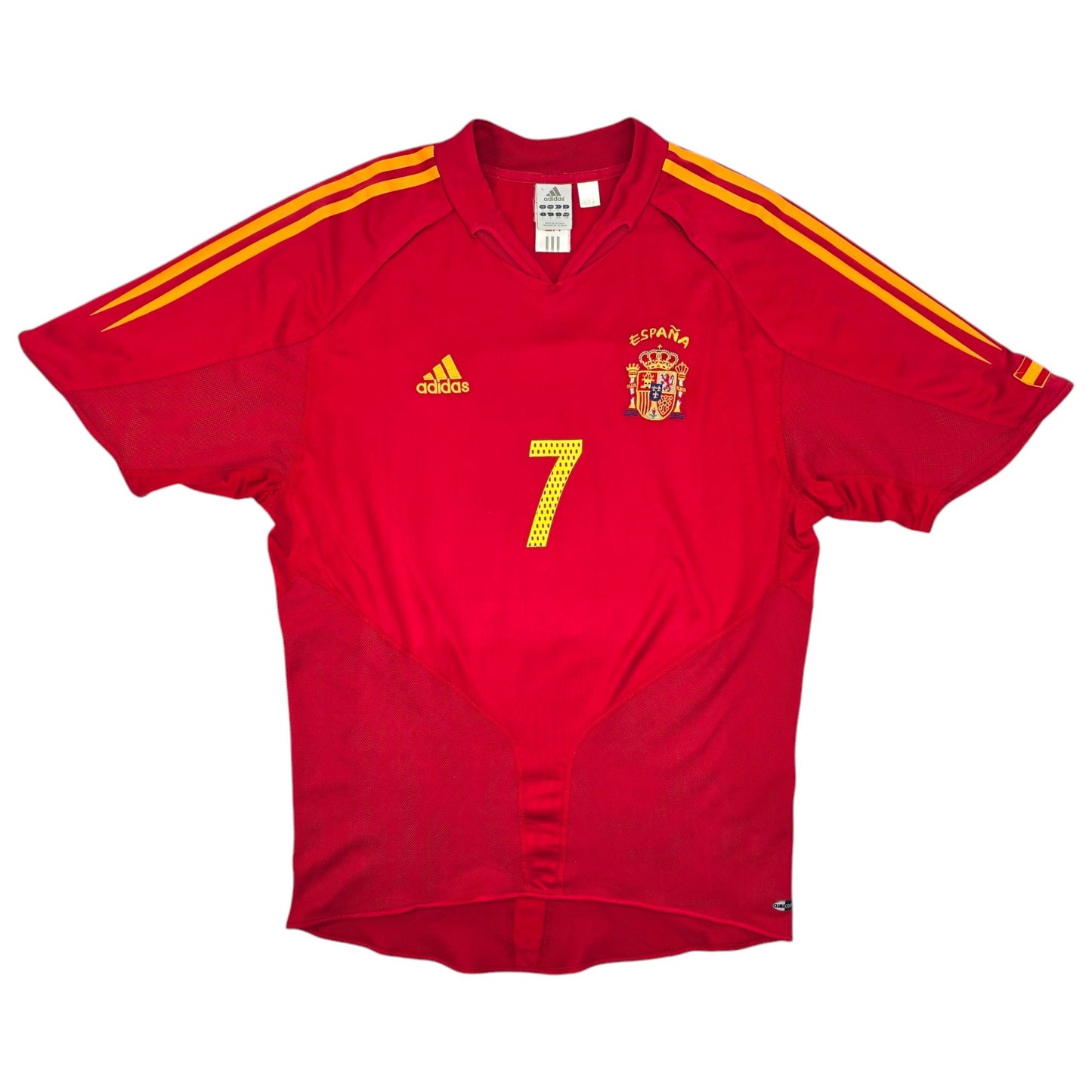 2004/06 Spain Home Football Shirt (L) Adidas #7 Raul