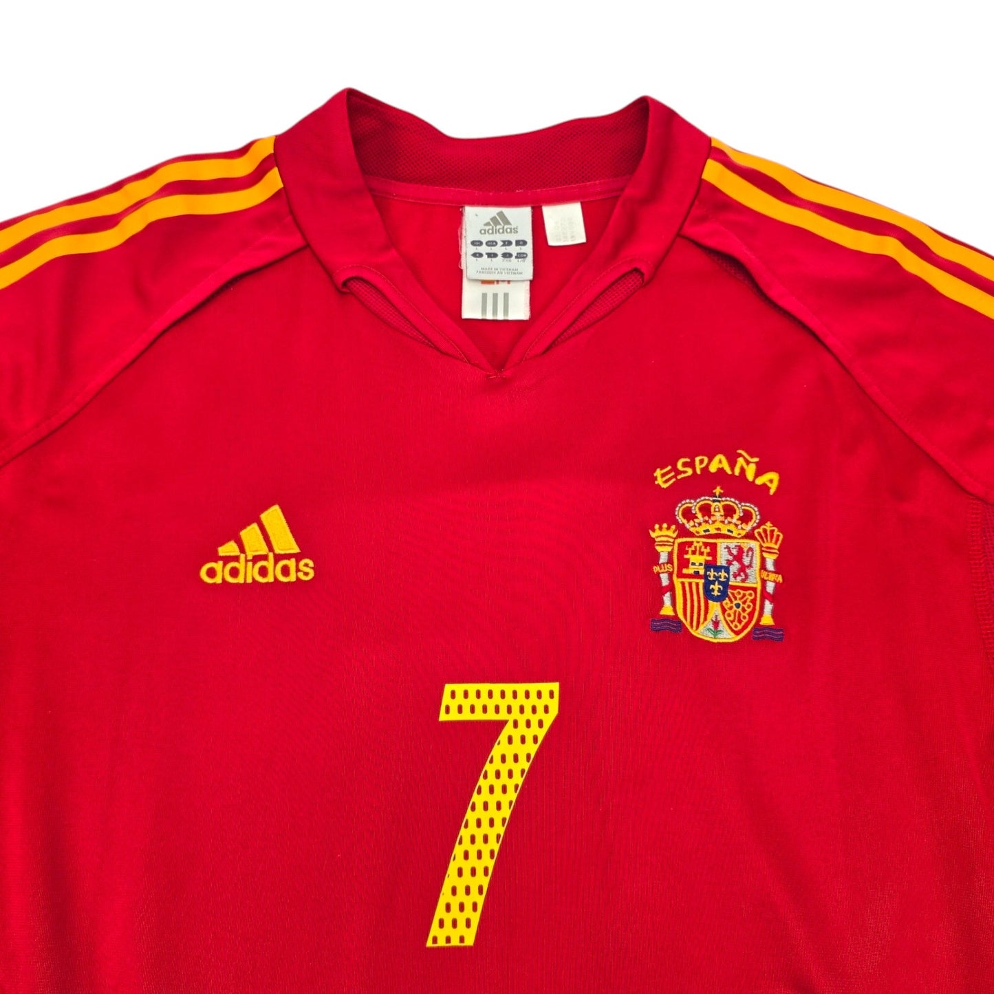 2004/06 Spain Home Football Shirt (L) Adidas #7 Raul