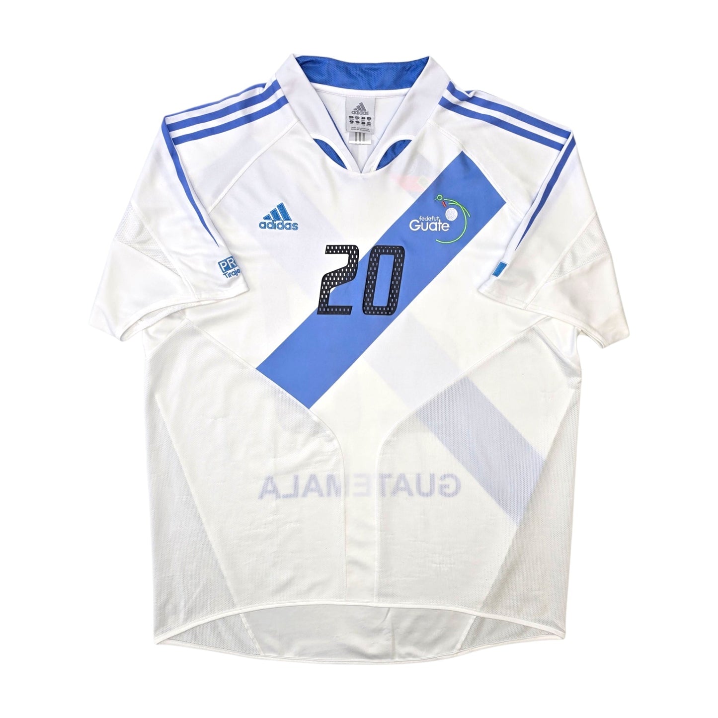 2005/06 Guatemala Home Football Shirt (XL) Adidas #20 Ruiz