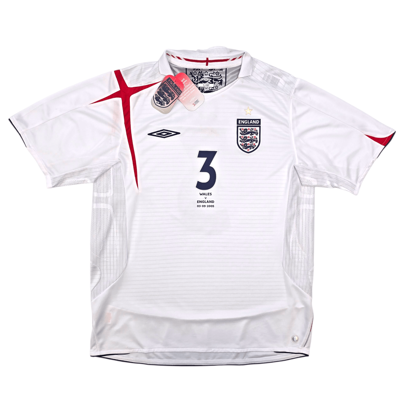 2005/07 England Home Football Shirt (L) Umbro #3 A. Cole (BNWTs)