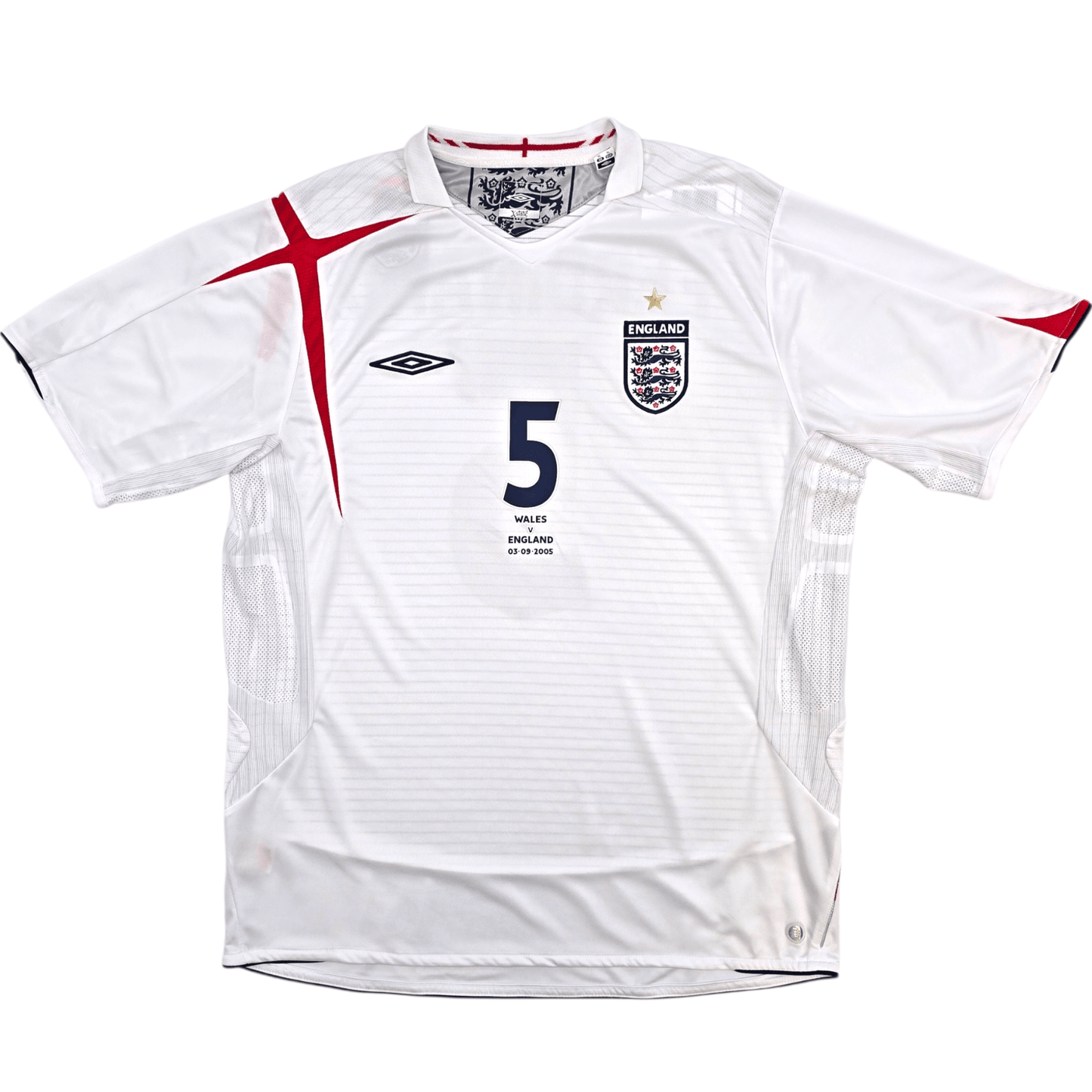 2005/07 England Home Football Shirt (XL) Umbro #5 Ferdinand (BNWTs)