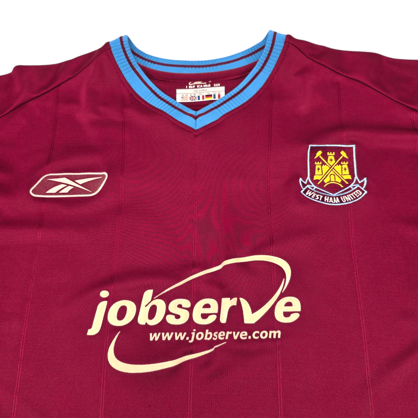 2005/07 West Ham United Home Football Shirt (XL) Reebok #32 Tevez