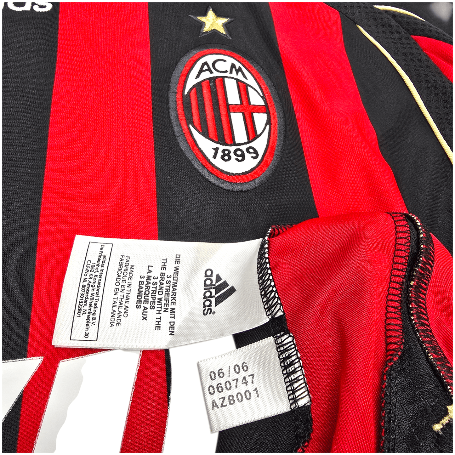 2006/07 AC Milan Home Football Shirt (L) Adidas #99 Ronaldo