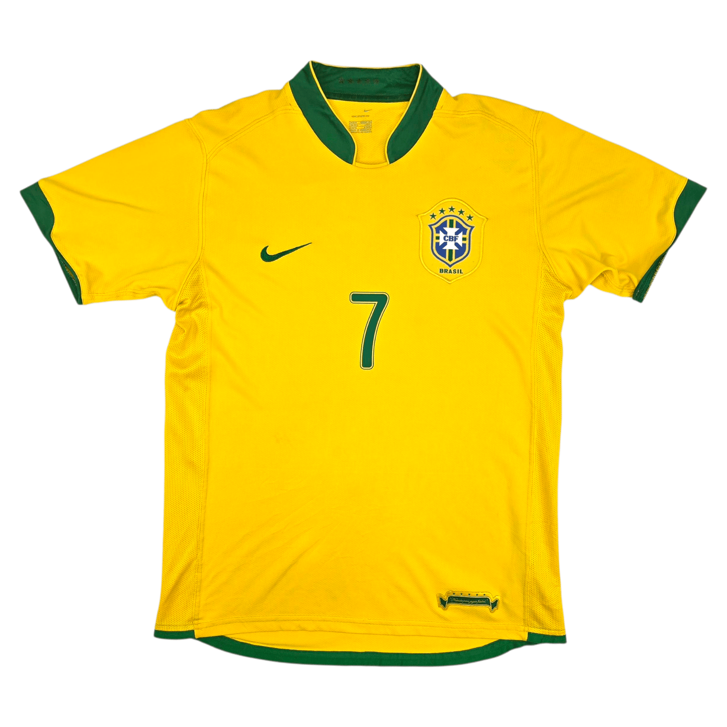 2006/07 Brazil Home Football Shirt (M) Nike #7 Adriano
