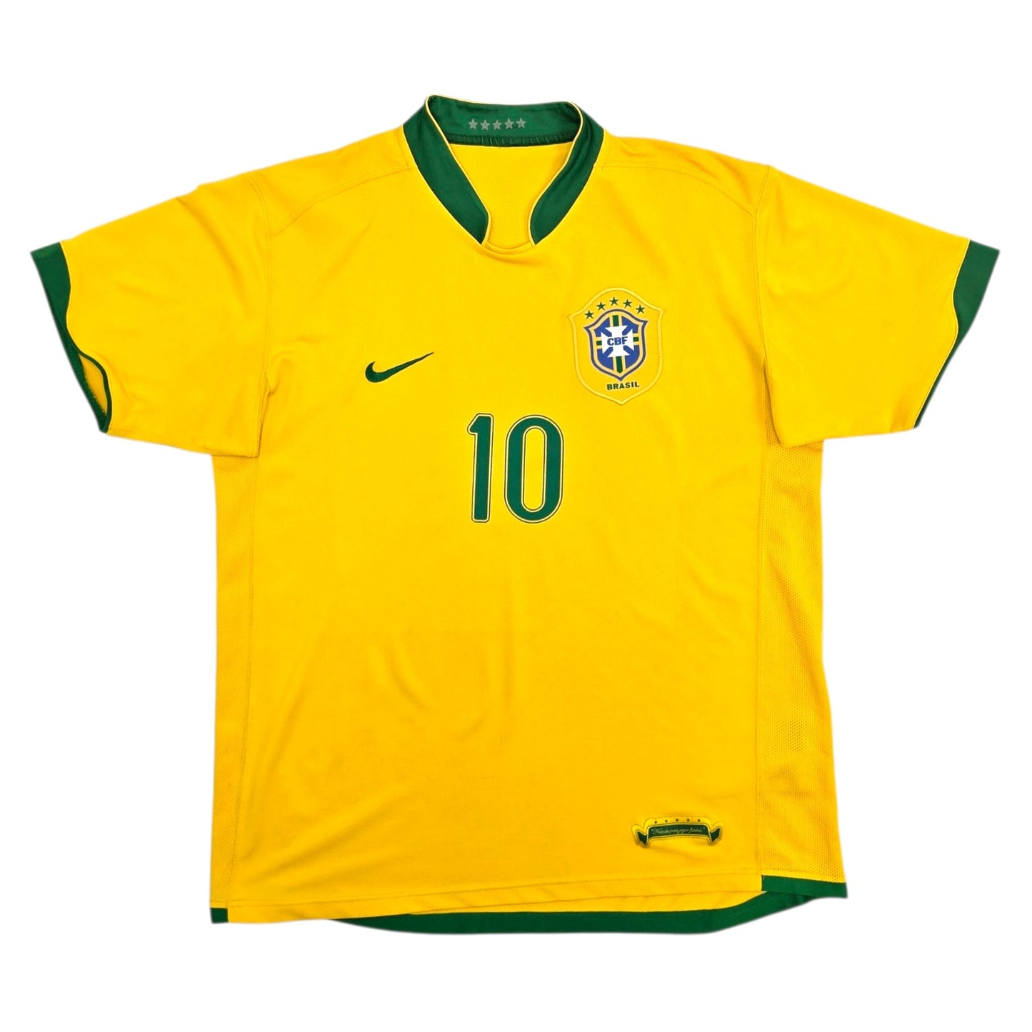 2006/08 Brazil Home Football Shirt (M) Nike #10 Ronaldinho