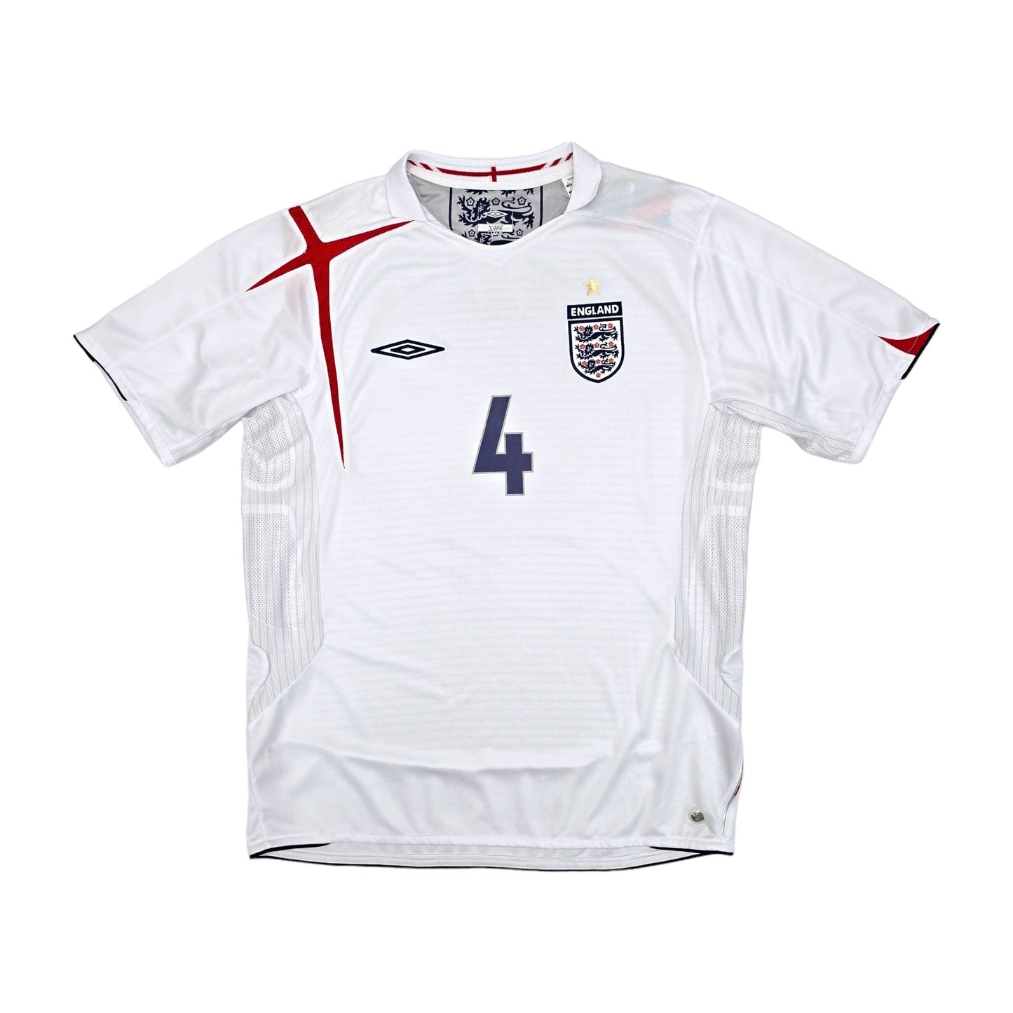 2006/08 England Home Football Shirt (L) Nike #4 Gerrard