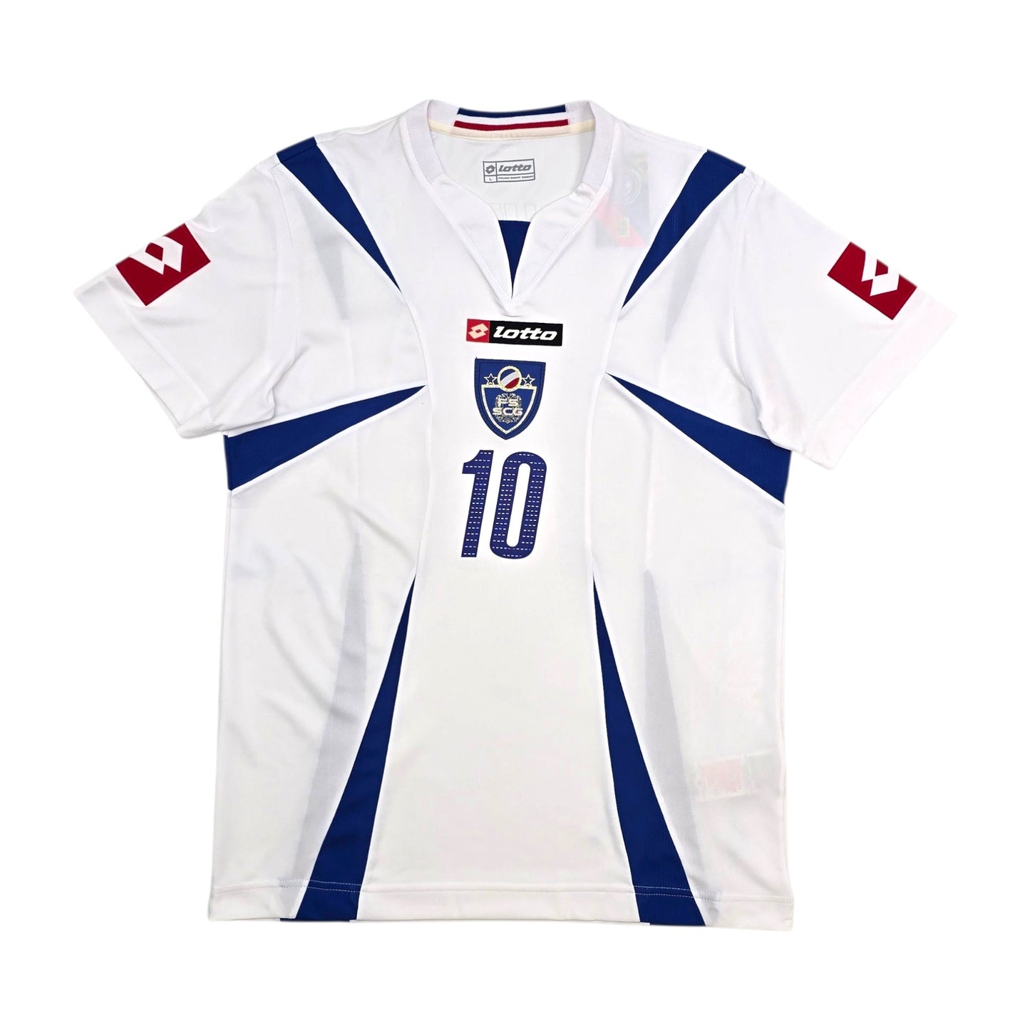 2006/08 Serbia & Montenegro Away Football Shirt (L) Lotto #10 Stankovic