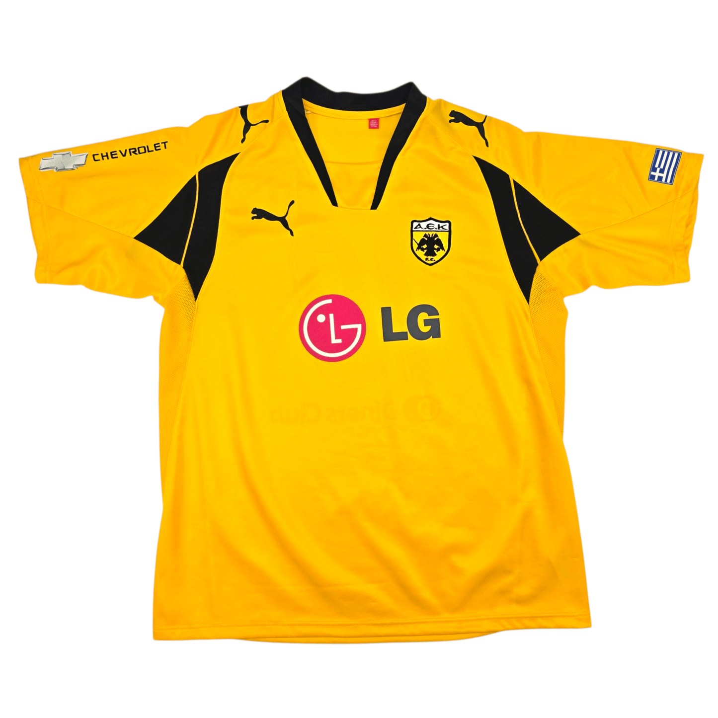 2007/08 AEK Athens Home Football Shirt (XL) Puma #10 Rivaldo