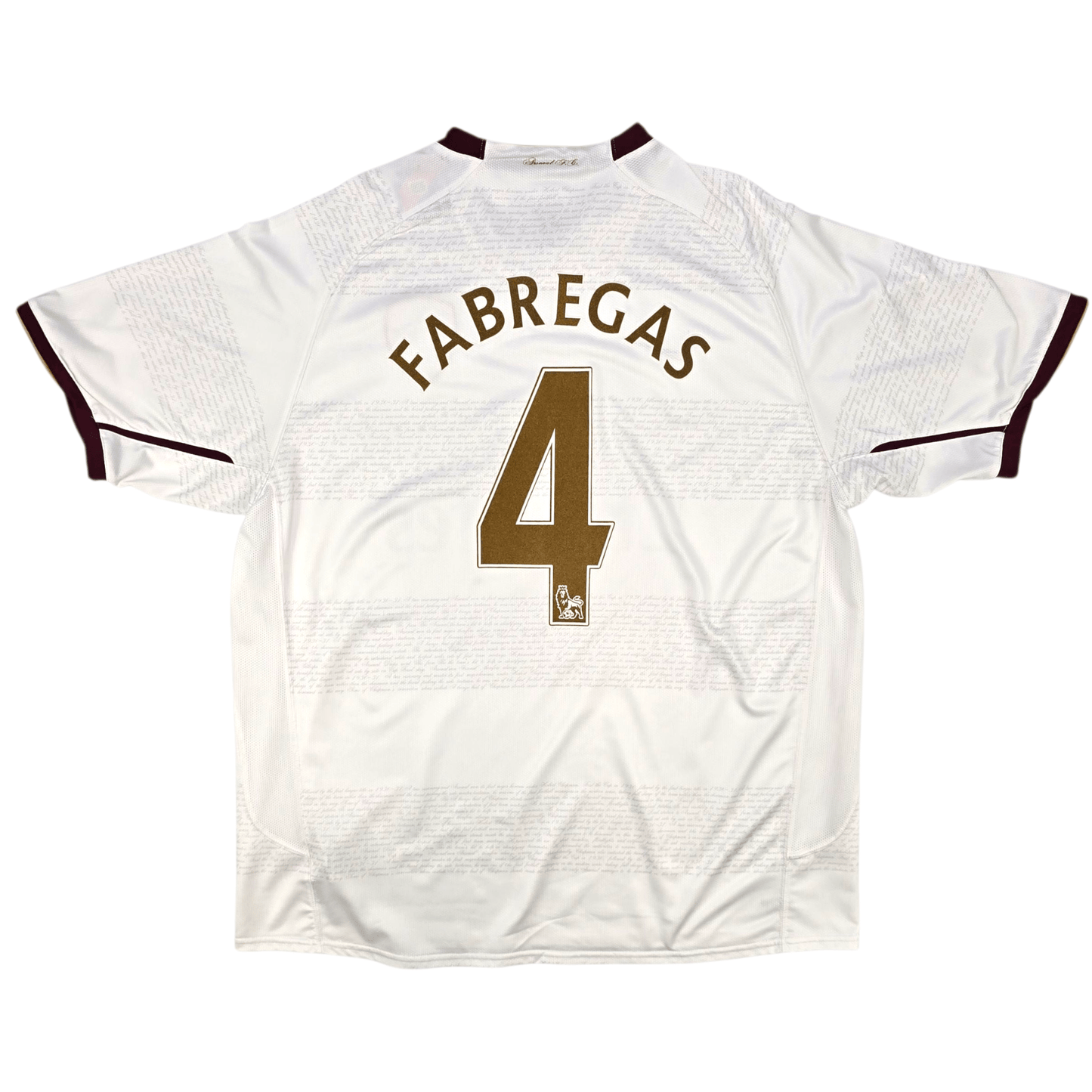 2007/08 Arsenal Away Football Shirt (2XL) Nike #4 Fabregas