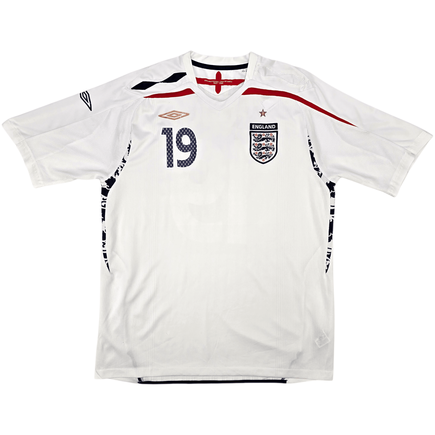 2007/09 England Home Football Shirt (XL) Umbro #19 Crouch