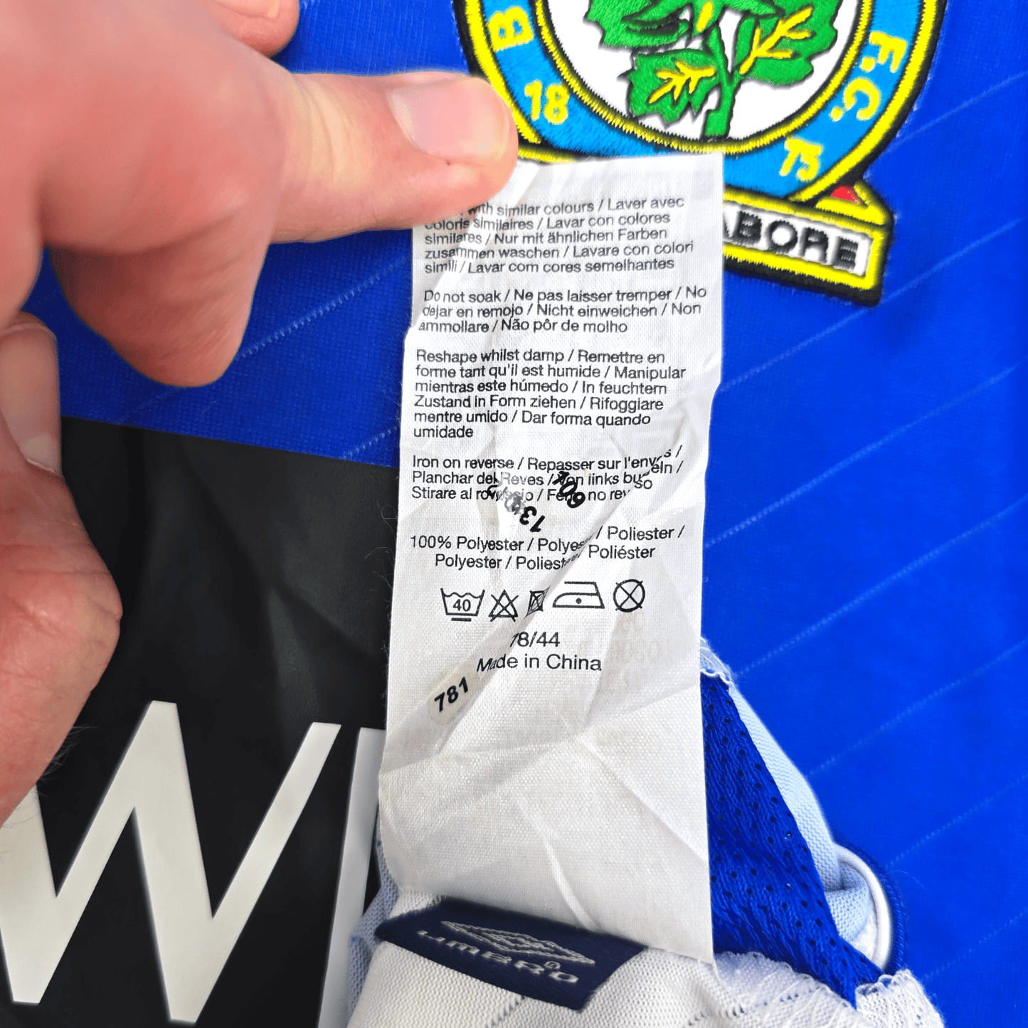 2008/09 Blackburn Rovers Home Football Shirt (L) Umbro #9 Santa Cruz