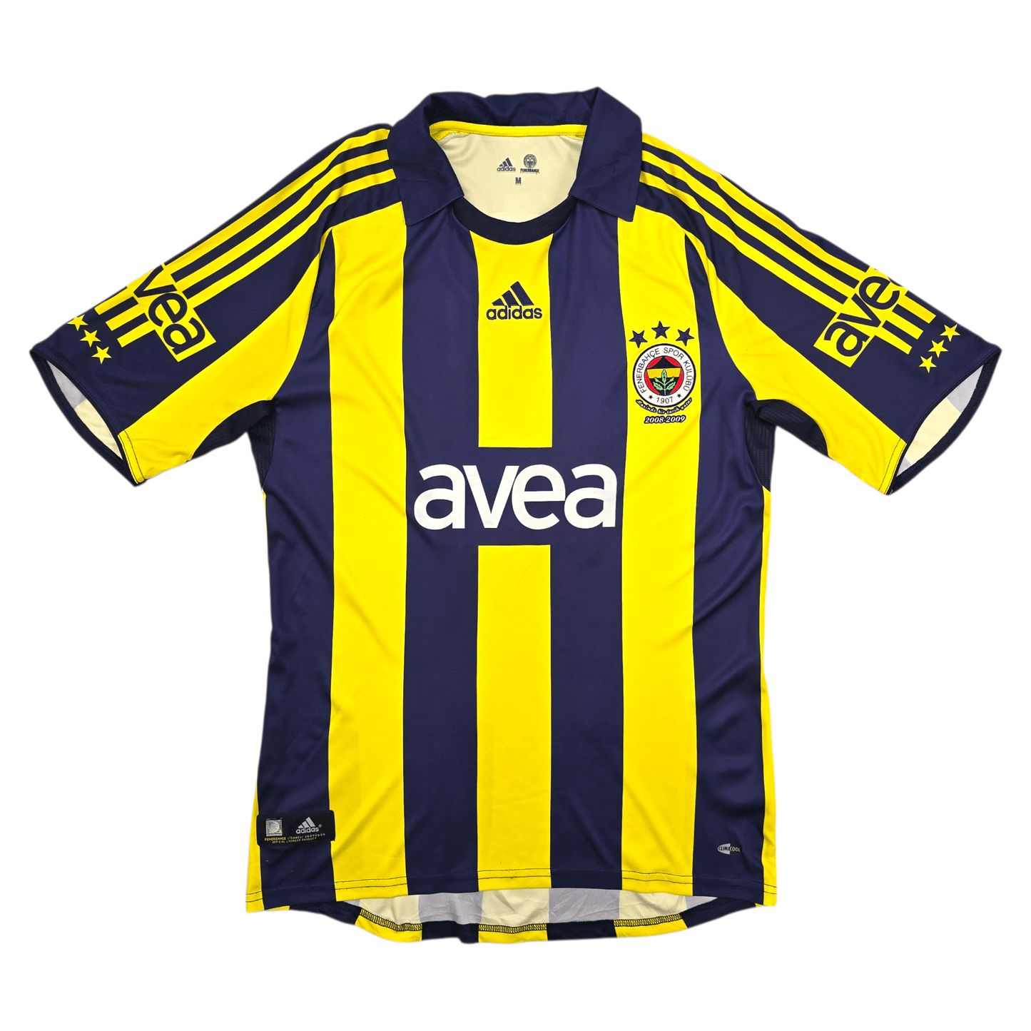 2008/09 Fenerbahce Home Football Shirt (M) Adidas #3 Carlos