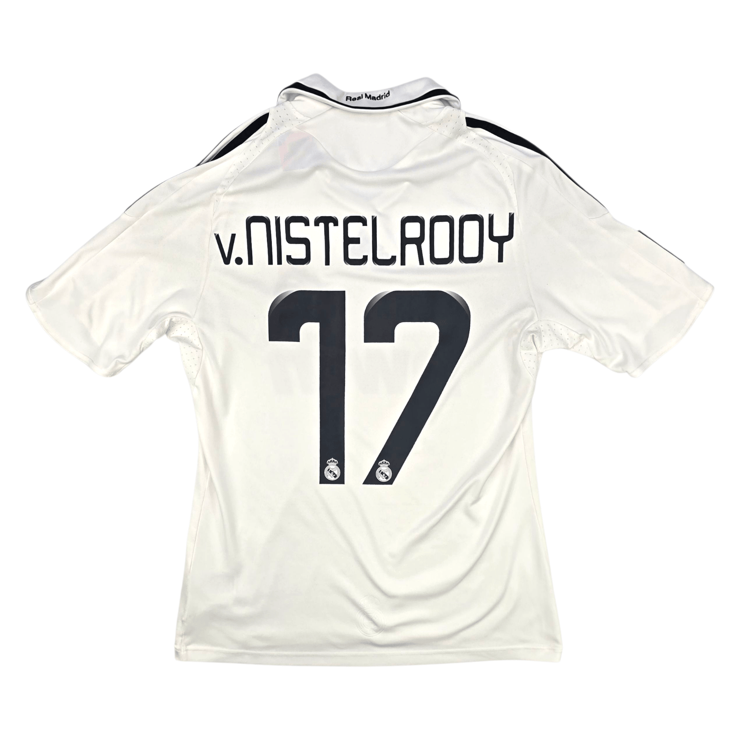 2008/09 Real Madrid Home Football Shirt (S) Adidas #17 V.Nistelrooy