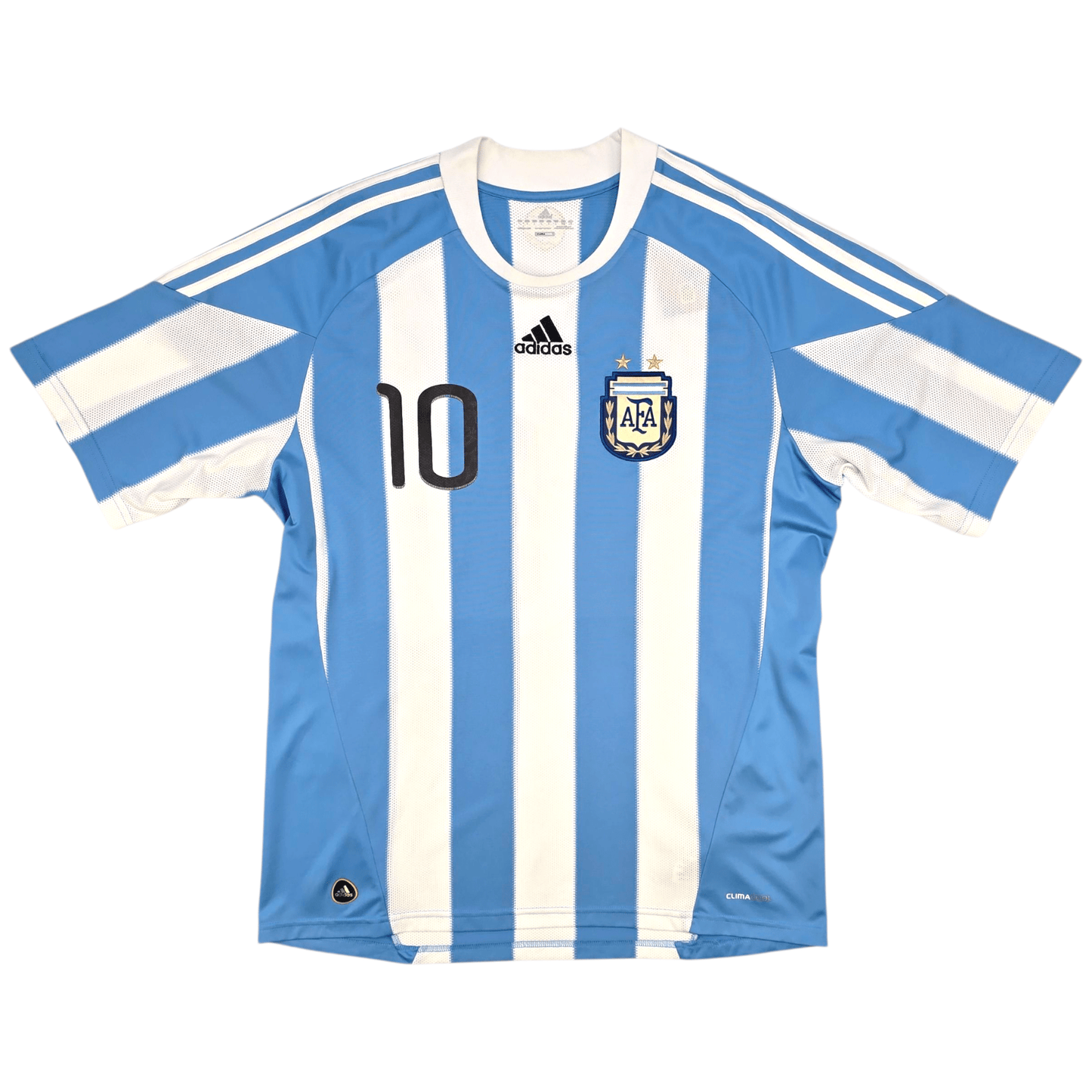 2010/11 Argentina Home Football Shirt (L) Adidas #10 Messi