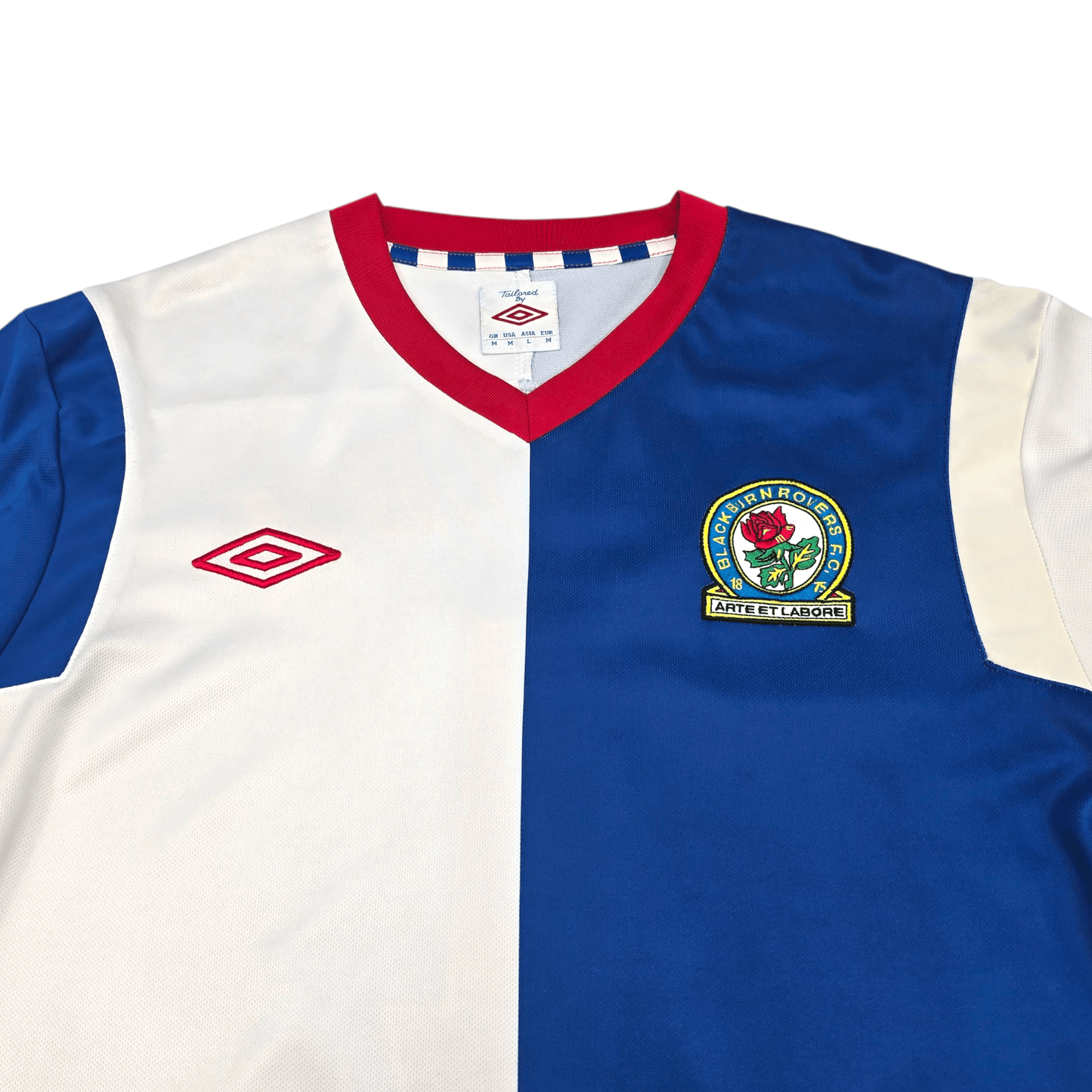 2010/12 Blackburn Rovers Home Football Shirt (M) Umbro #4 Samba