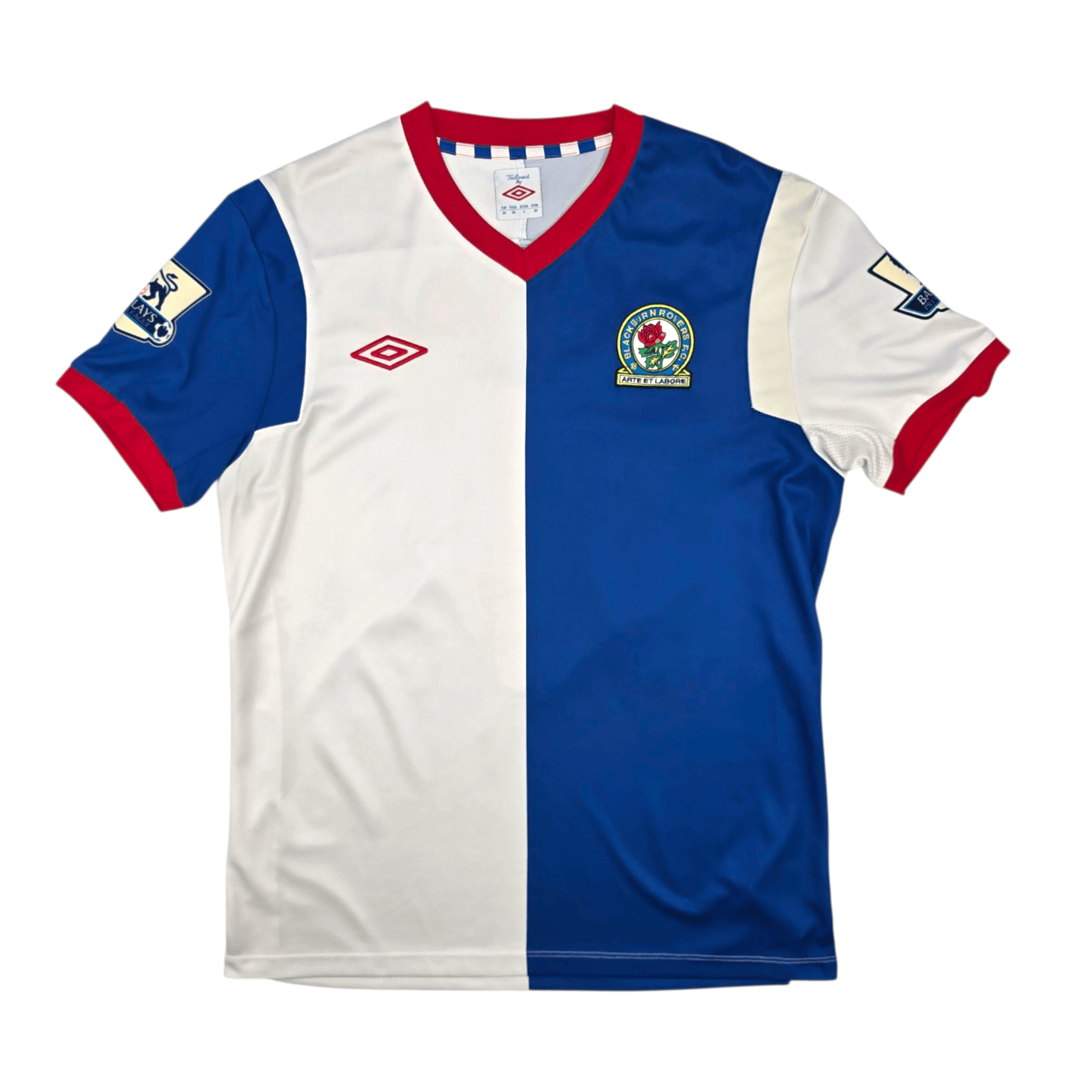 2010/12 Blackburn Rovers Home Football Shirt (M) Umbro #4 Samba