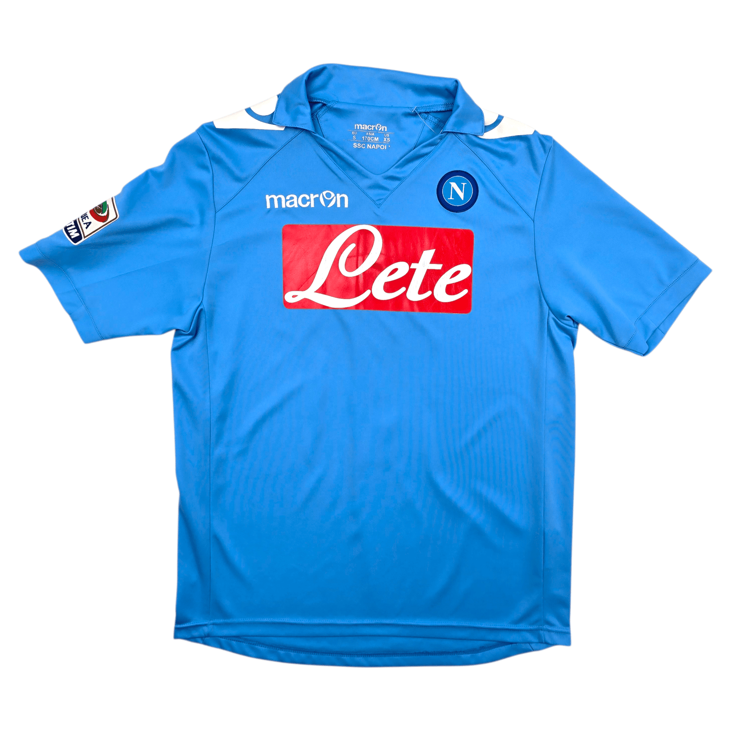 2011/12 Napoli Home Football Shirt (S) Macron #7 Cavani