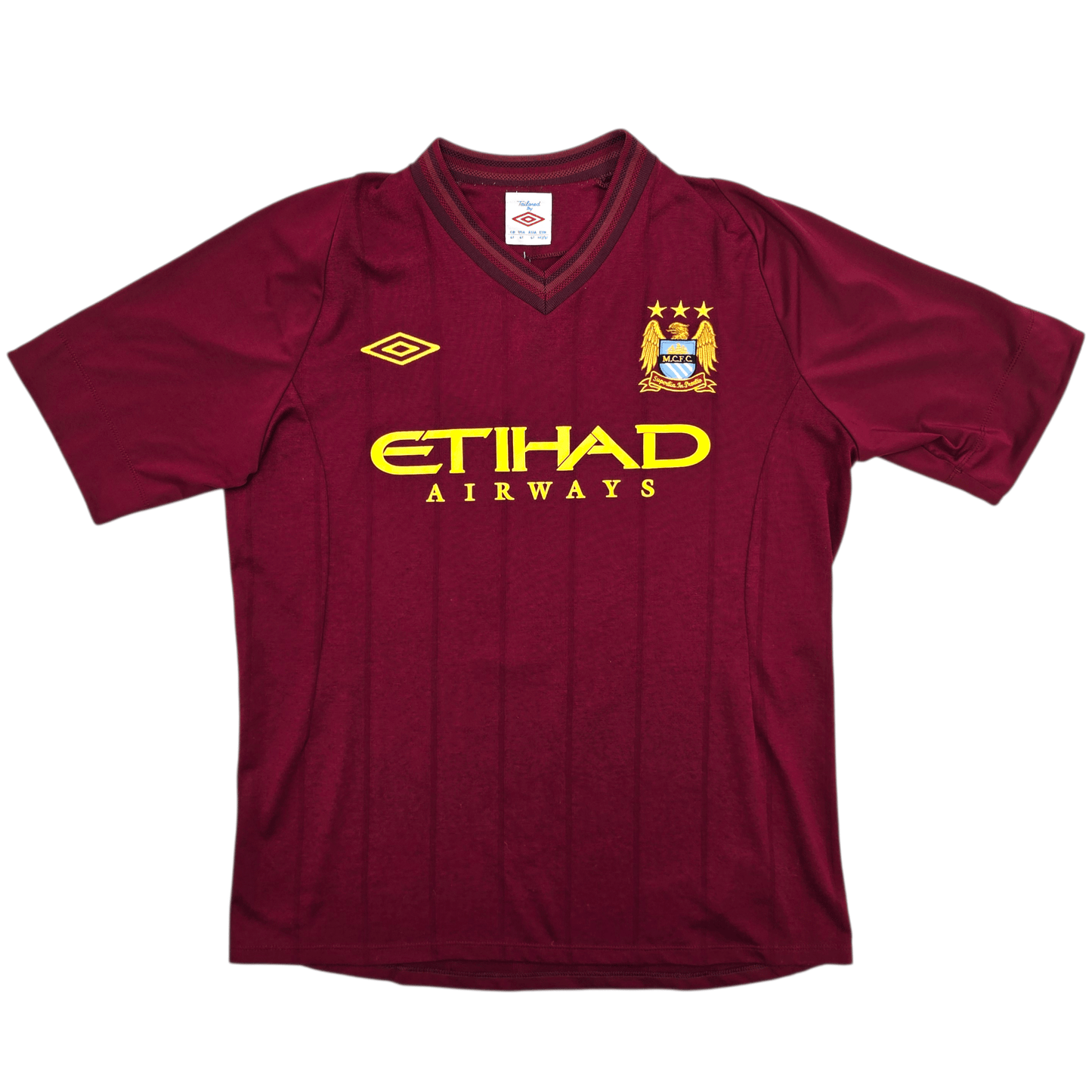 2012/13 Manchester City Away Football Shirt (M) Umbro #4 Kompany