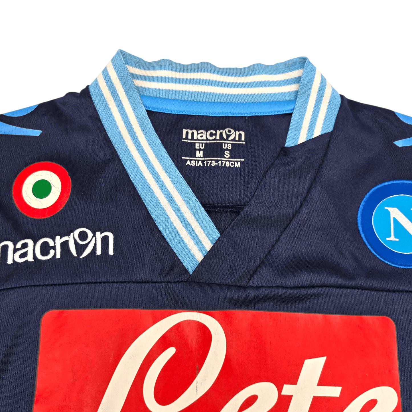 2012/13 Napoli Away Football Shirt (M) Macron #17 Hamsik