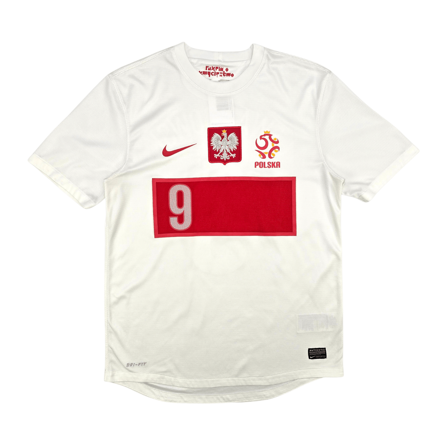 2012/13 Poland Home Football Shirt (M) Nike #9 Lewandowski