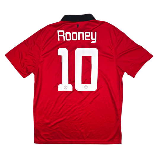 2013/14 Manchester United Home Football Shirt (XL) Nike #10 Rooney
