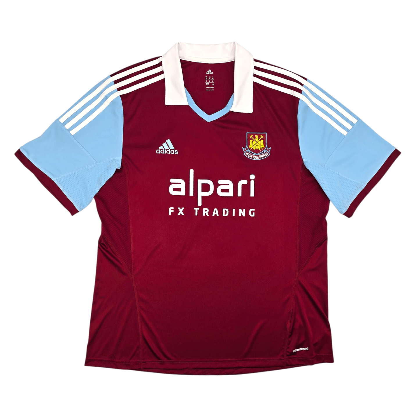 2013/14 West Ham United Home Football Shirt (XL) Adidas #16 Noble