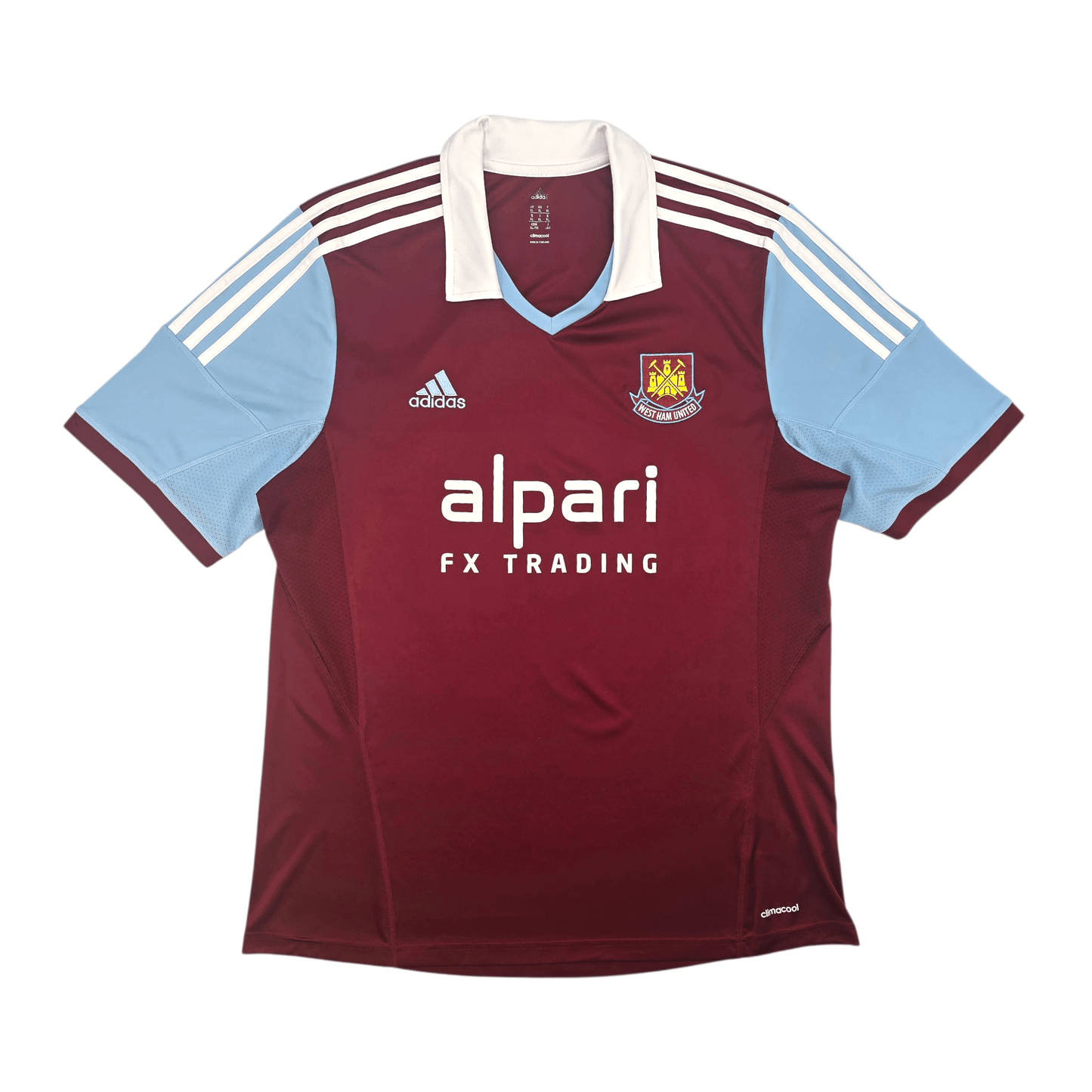 2013/14 West Ham United Home Football Shirt (XL) Adidas #4 Nolan