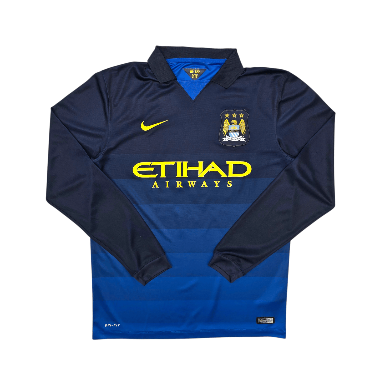 2014/15 Manchester City Away Football Shirt (M) Nike #16 Kun Aguero