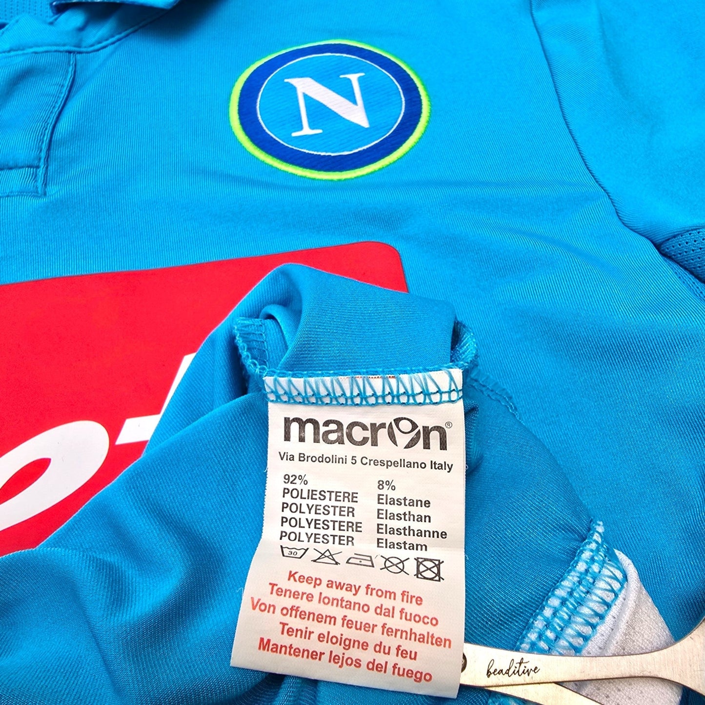 2014/15 Napoli Home Football Shirt (M) Macron #17 Hamsik