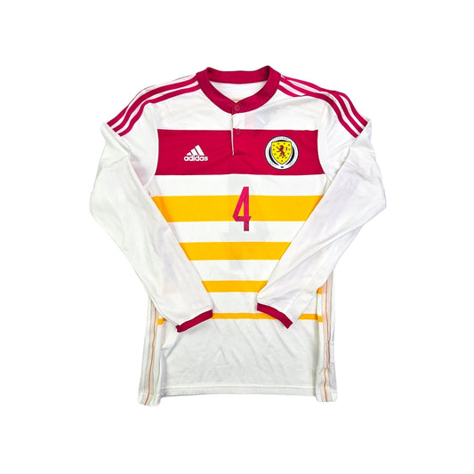 2014/15 Scotland Away Football Shirt (S) Adidas #4 (Player Version)