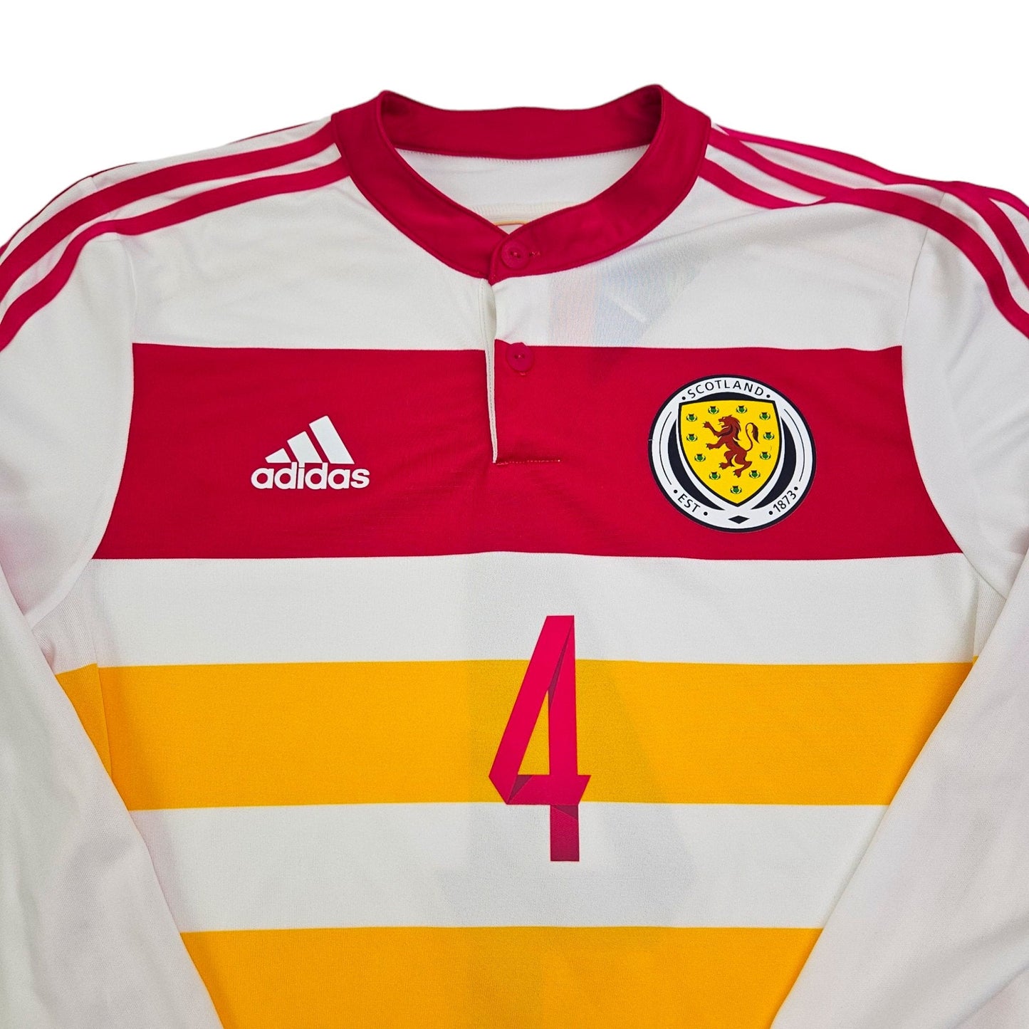 2014/15 Scotland Away Football Shirt (S) Adidas #4 (Player Version)