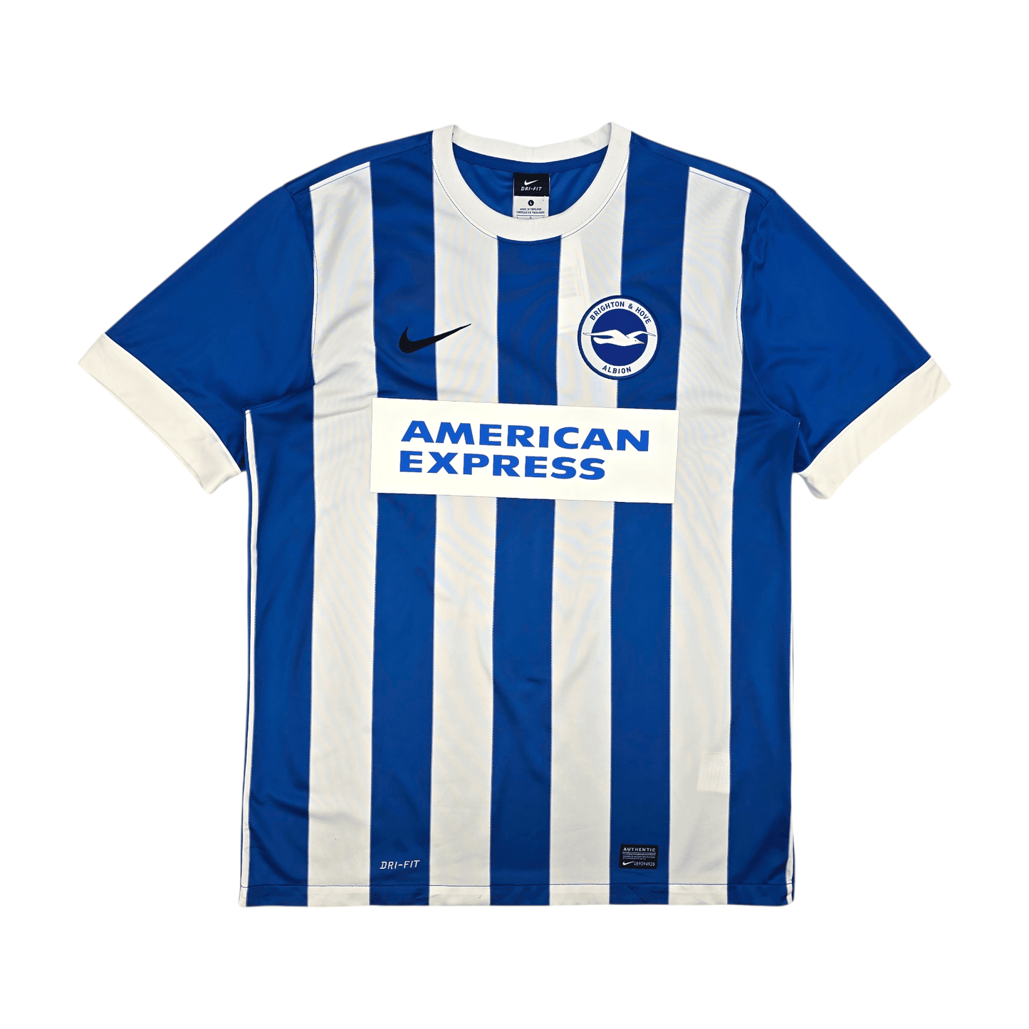 2014/16 Brighton Home Football Shirt (L) Nike #5 Dunk