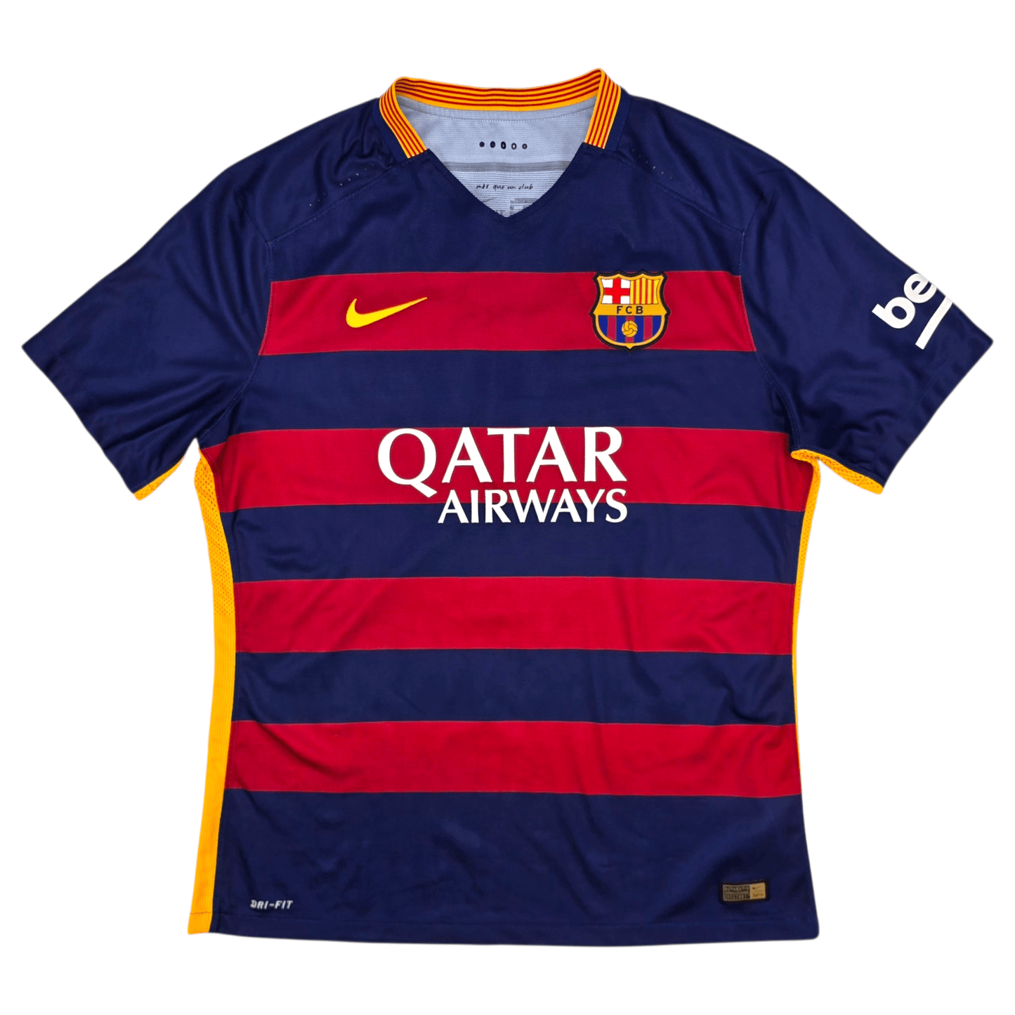 2015/16 Barcelona Home Football Shirt (XL) Nike #9 Suarez (Player Version)