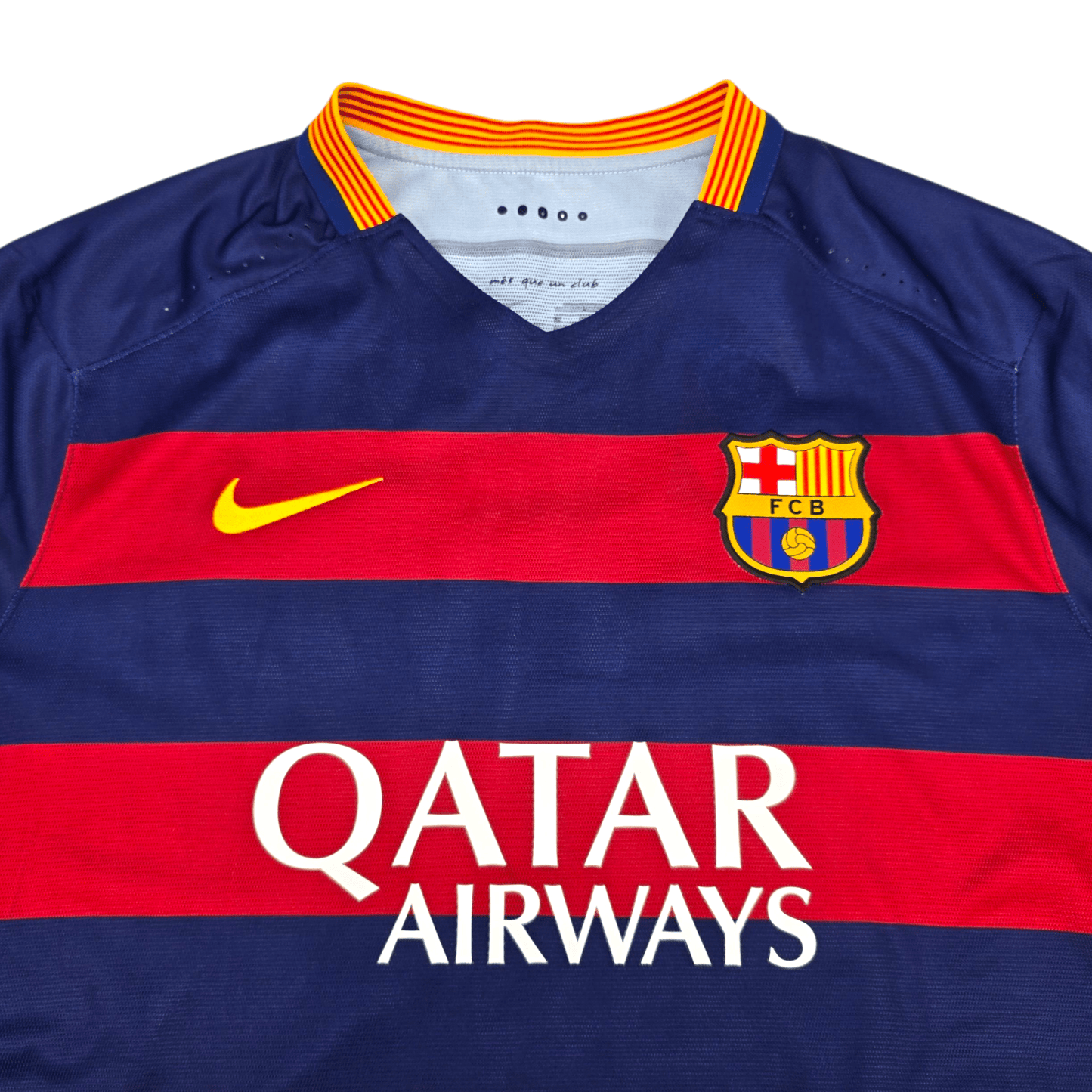 2015/16 Barcelona Home Football Shirt (XL) Nike #9 Suarez (Player Version)