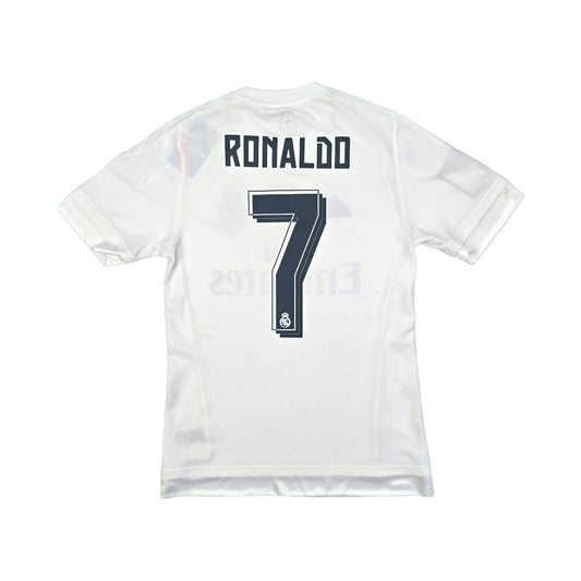 2015/16 Real Madrid Home Football Shirt (S) Adidas #7 Ronaldo