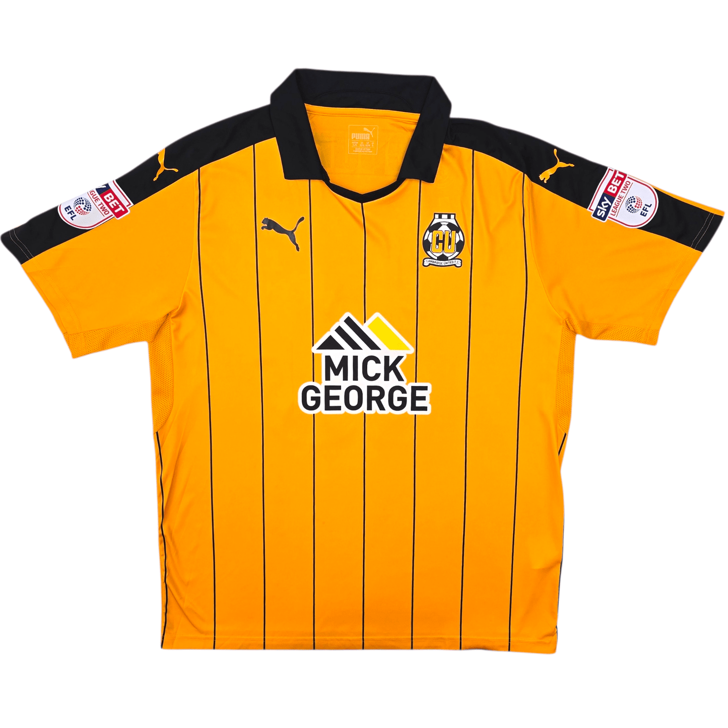 2016/17 Cambridge United Home Football Shirt (XL) Puma #10 Williamson