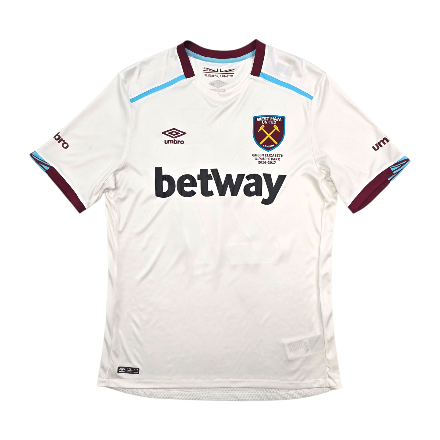 2016/17 West Ham United Away Football Shirt (L) Umbro #27 Payet