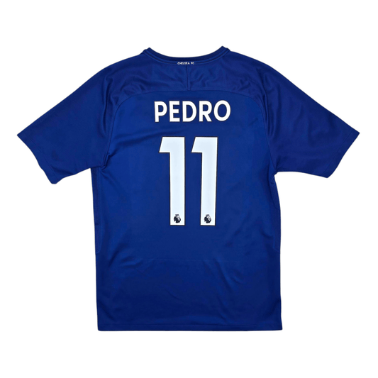 2017/18 Chelsea Home Football Shirt (M) Nike #11 Pedro