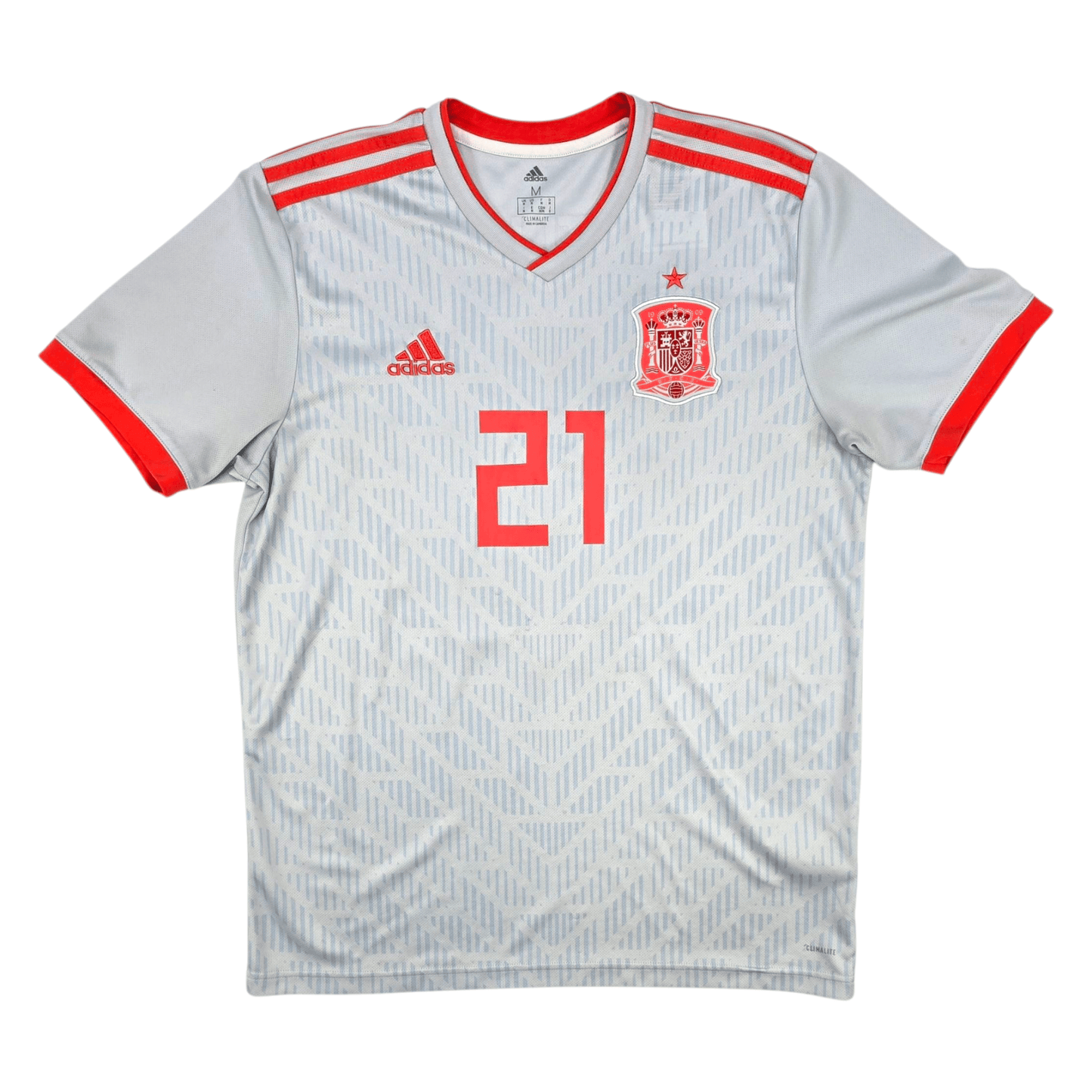 2018/19 Spain Away Football Shirt (M) Adidas #21 Silva