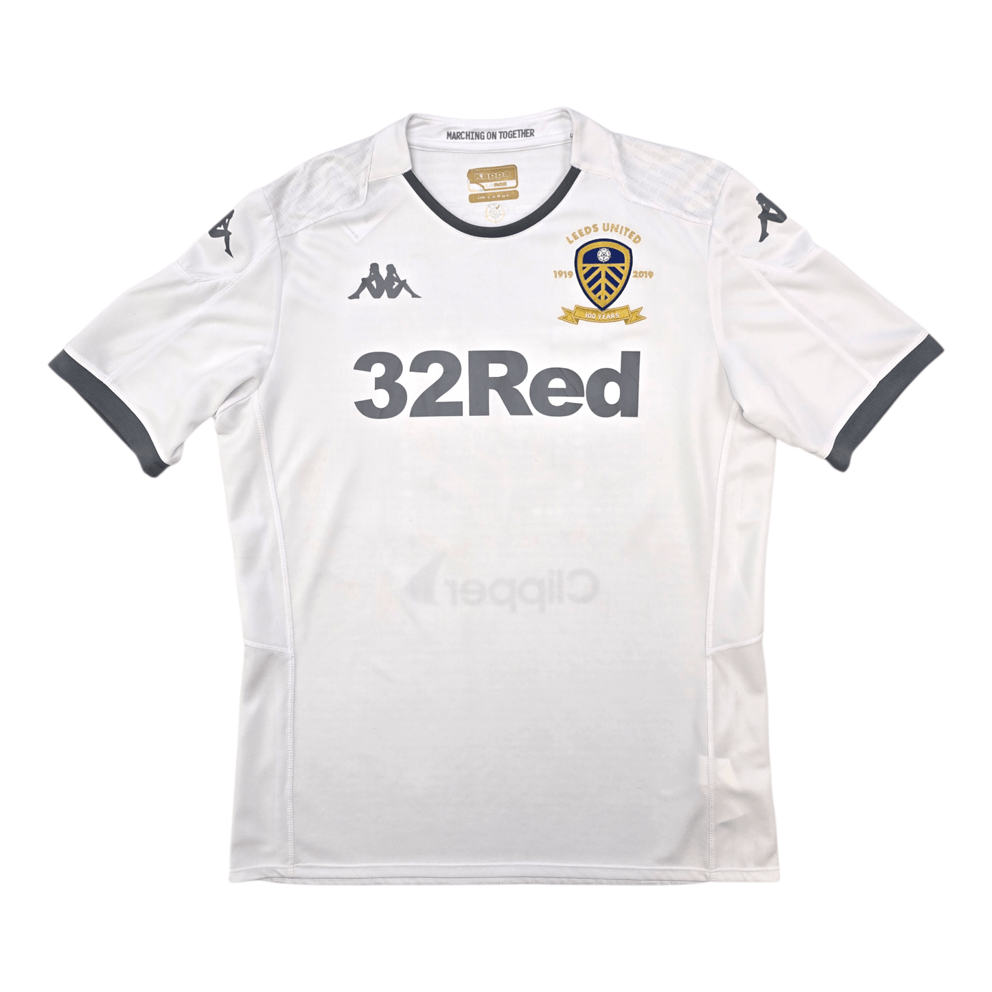 2019/20 Leeds United Home Football Shirt (L) Kappa #14 Nketiah (Centenary)