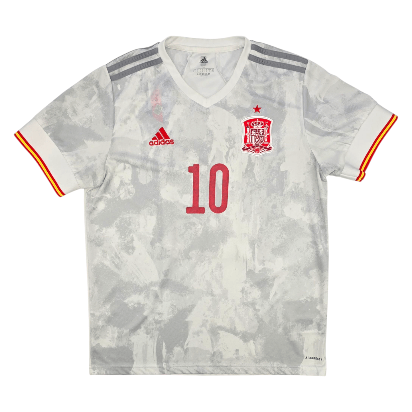 2020/21 Spain Away Football Shirt (L) Adidas #10 Thiago