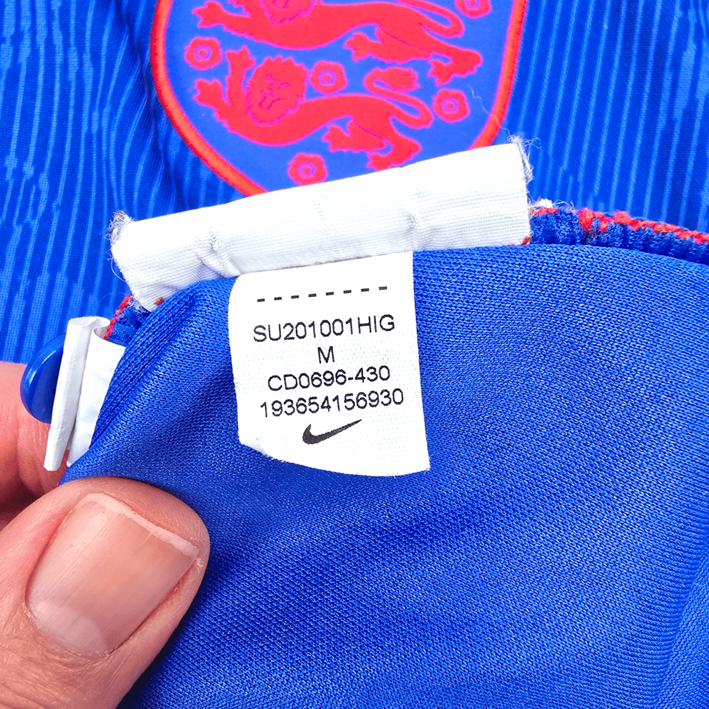 2020/22 England Away Football Shirt (M) Nike #4 Rice