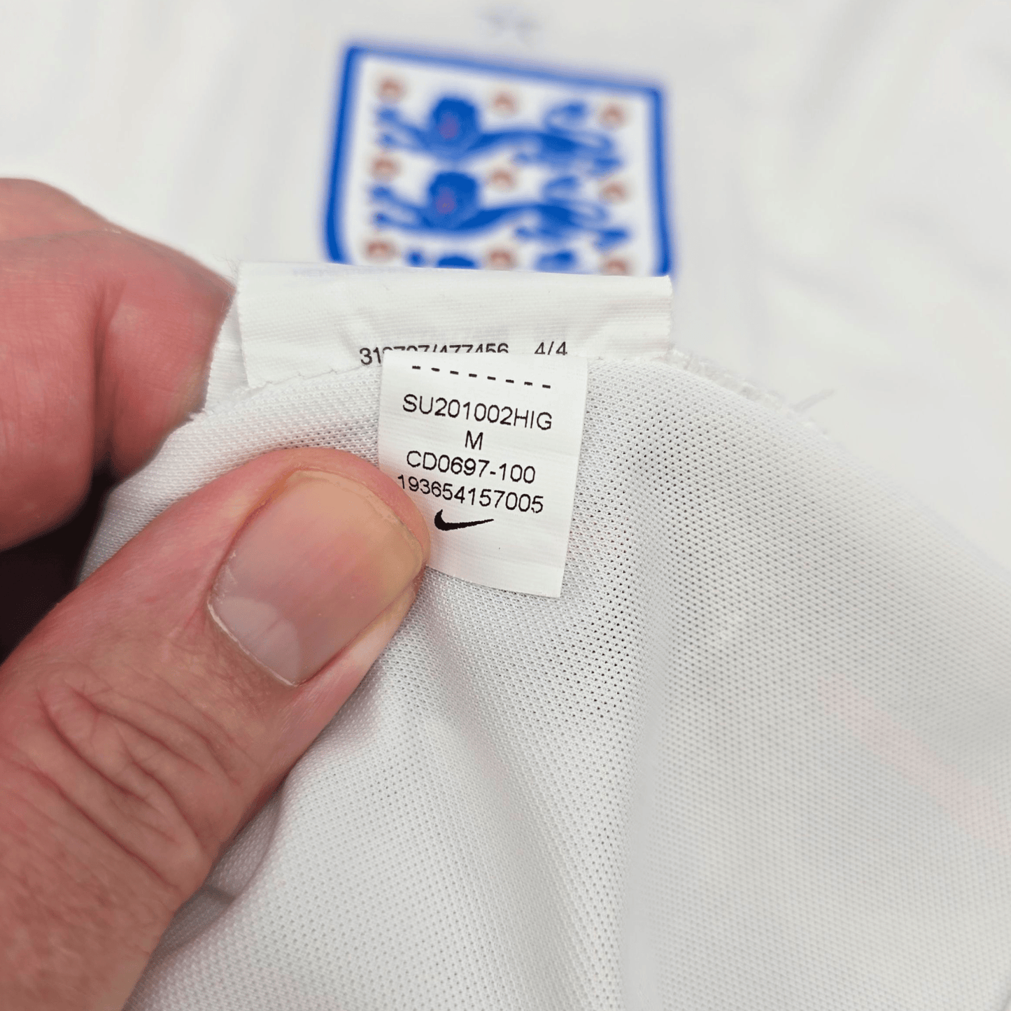 2020/22 England Home Football Shirt (M) Nike #25 Saka